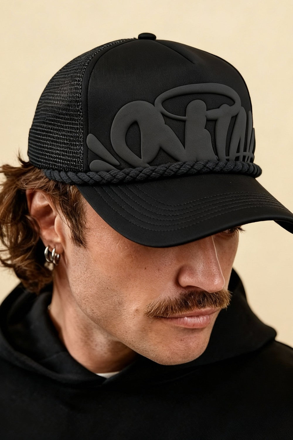 Syna World Rope Trucker Hat – BLACK