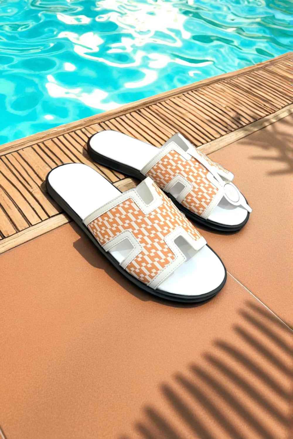 Hermês Sandal Izmir Orange / White - MAGIC CITY