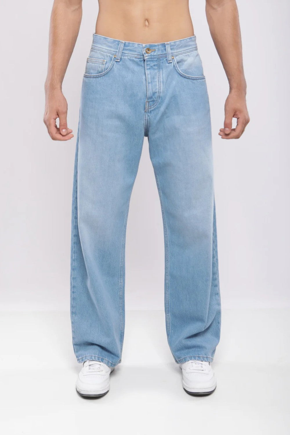 Billiorich Pantalon large en denim