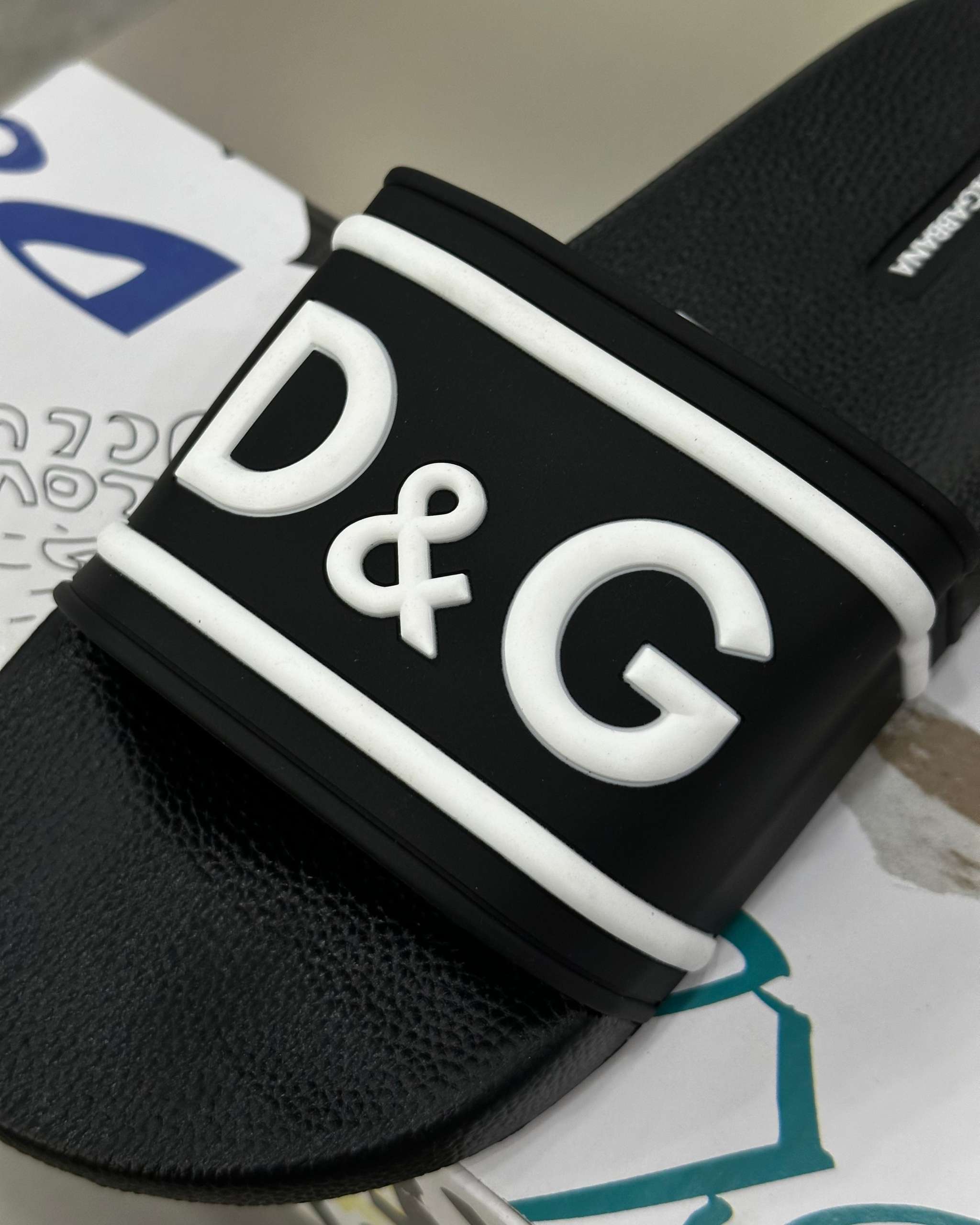 D&G Beachwear Sliders Black