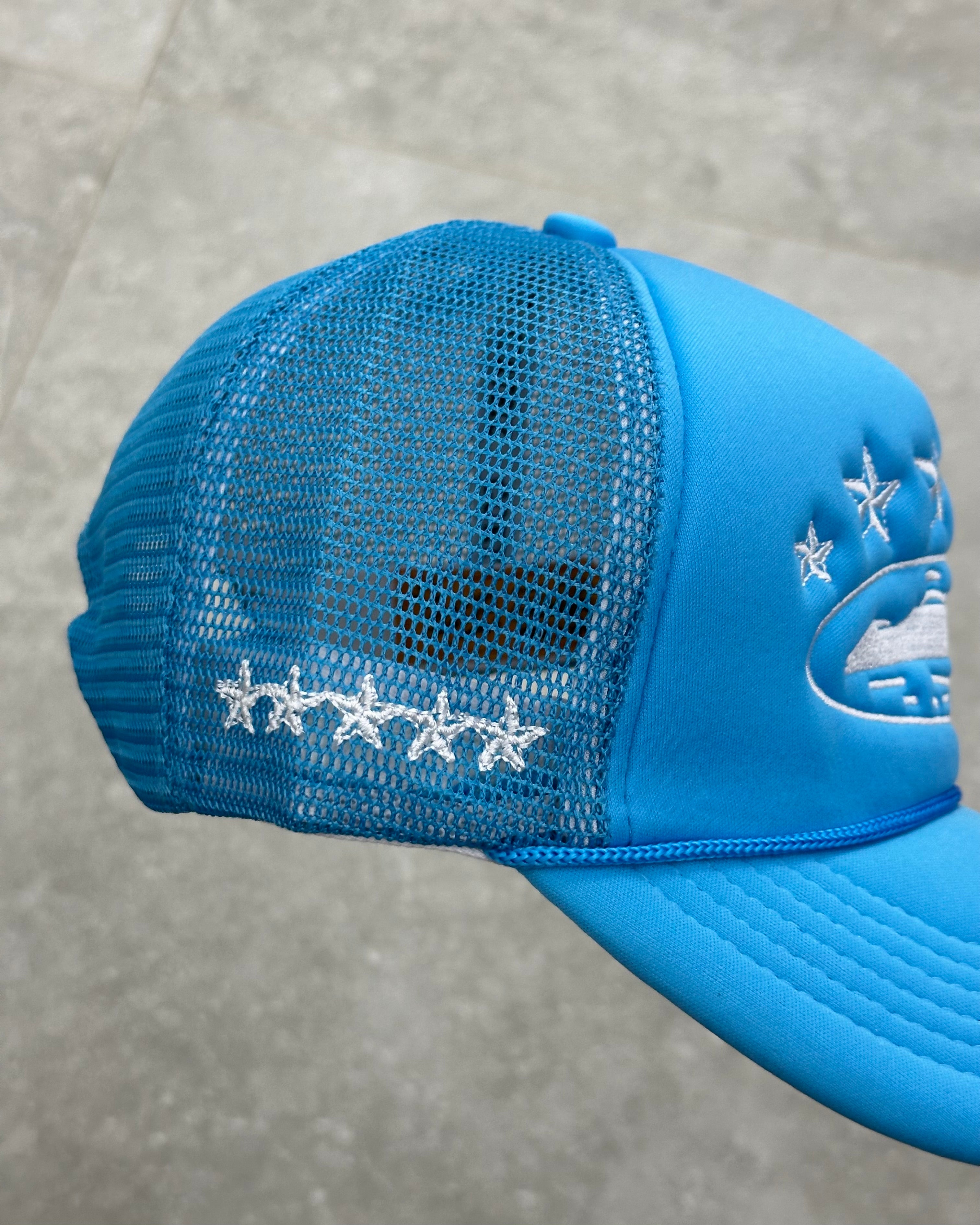 CORTEIZ 5 STARZ Alcatraz Trucker Hat – Baby Bleu