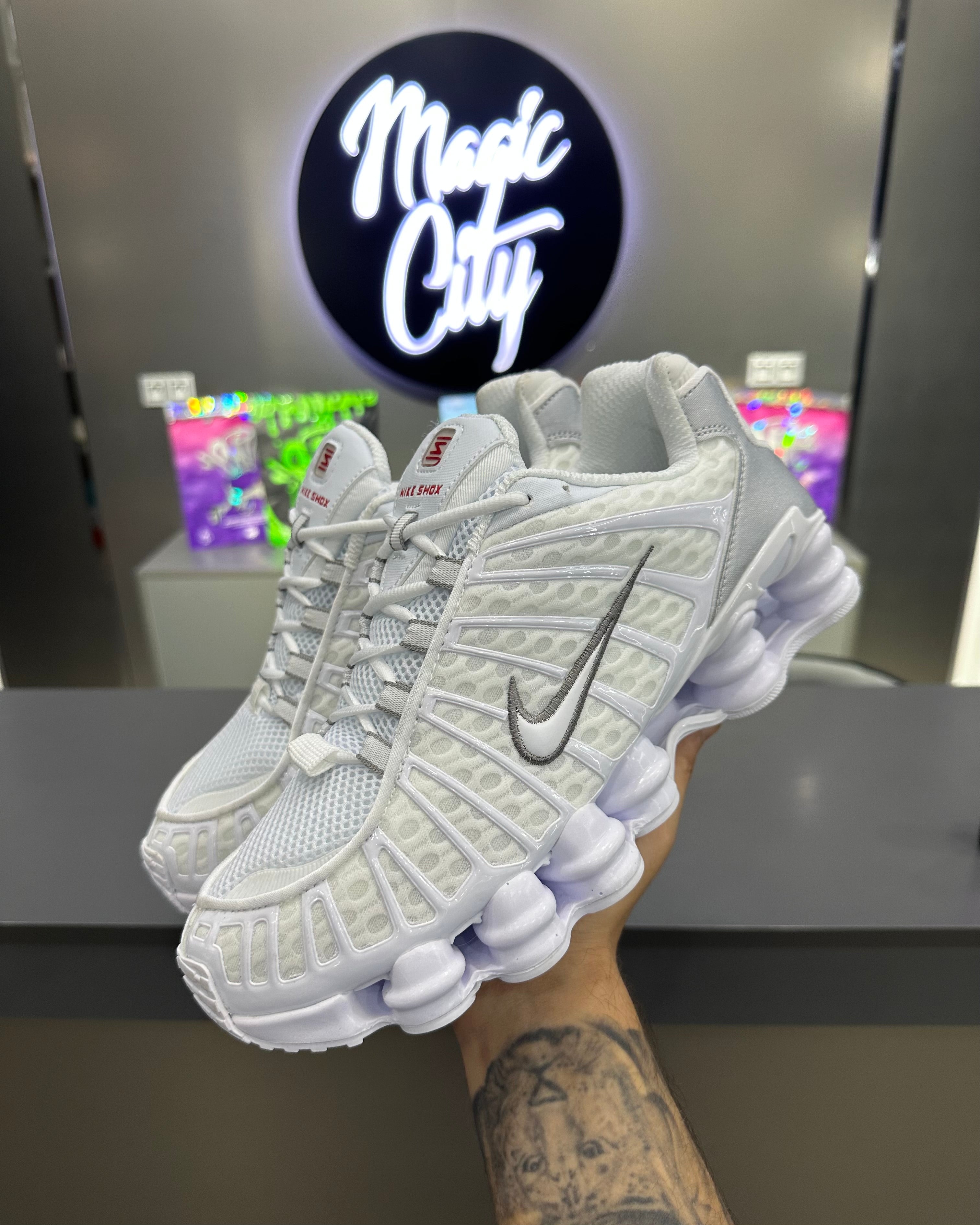 Nike Shox TL White Metallic Silver