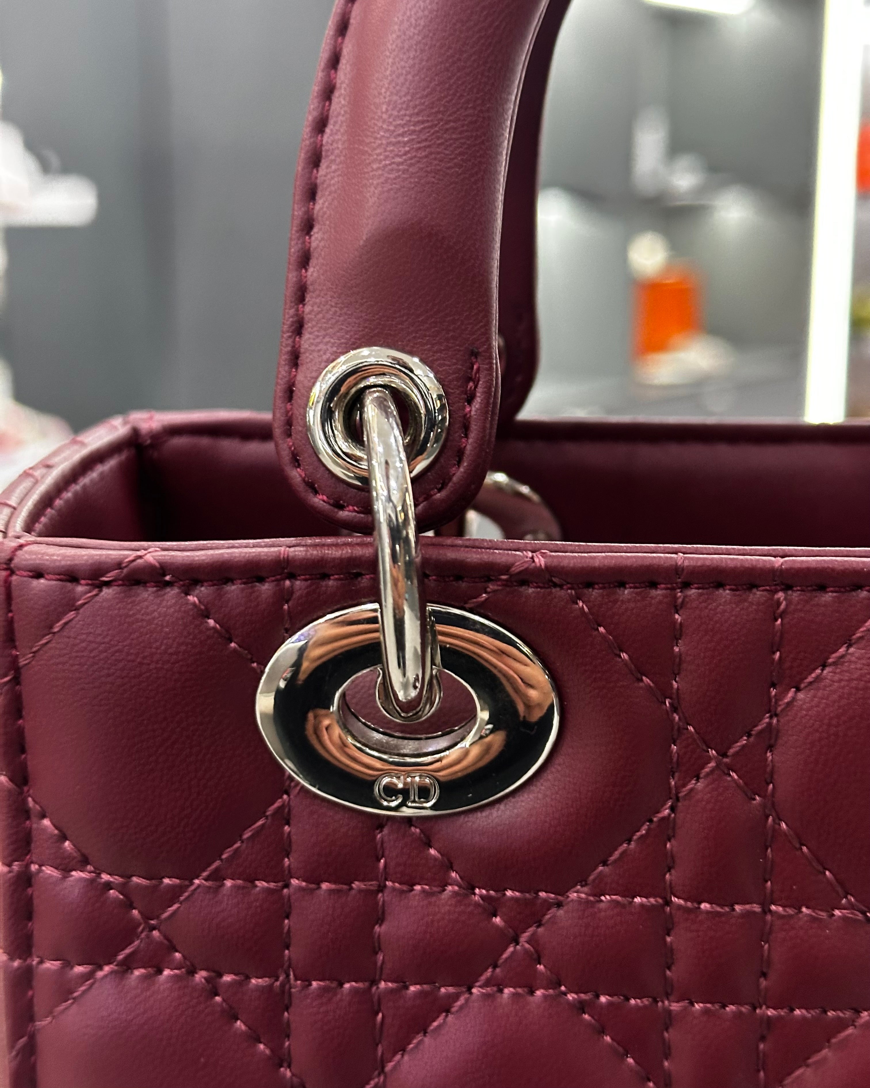 Dior Burgundy Cannage Leather Medium
Lady Dior