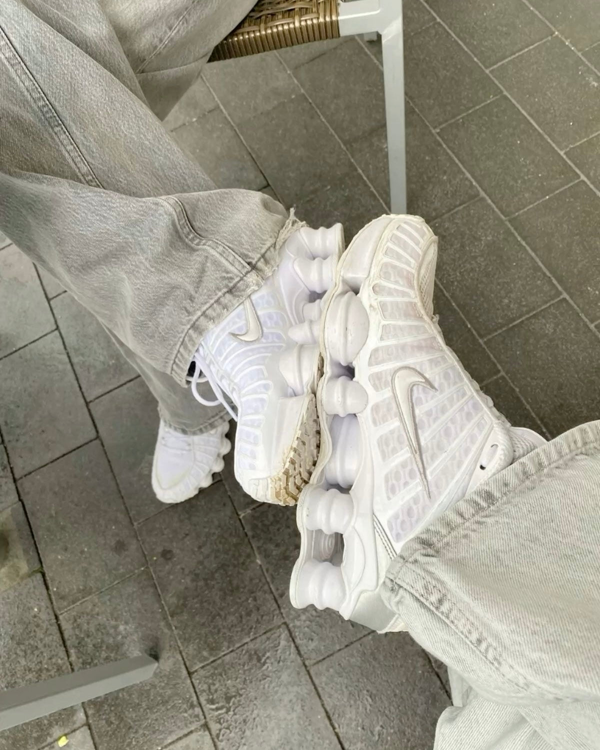 Nike Shox TL White Metallic Silver