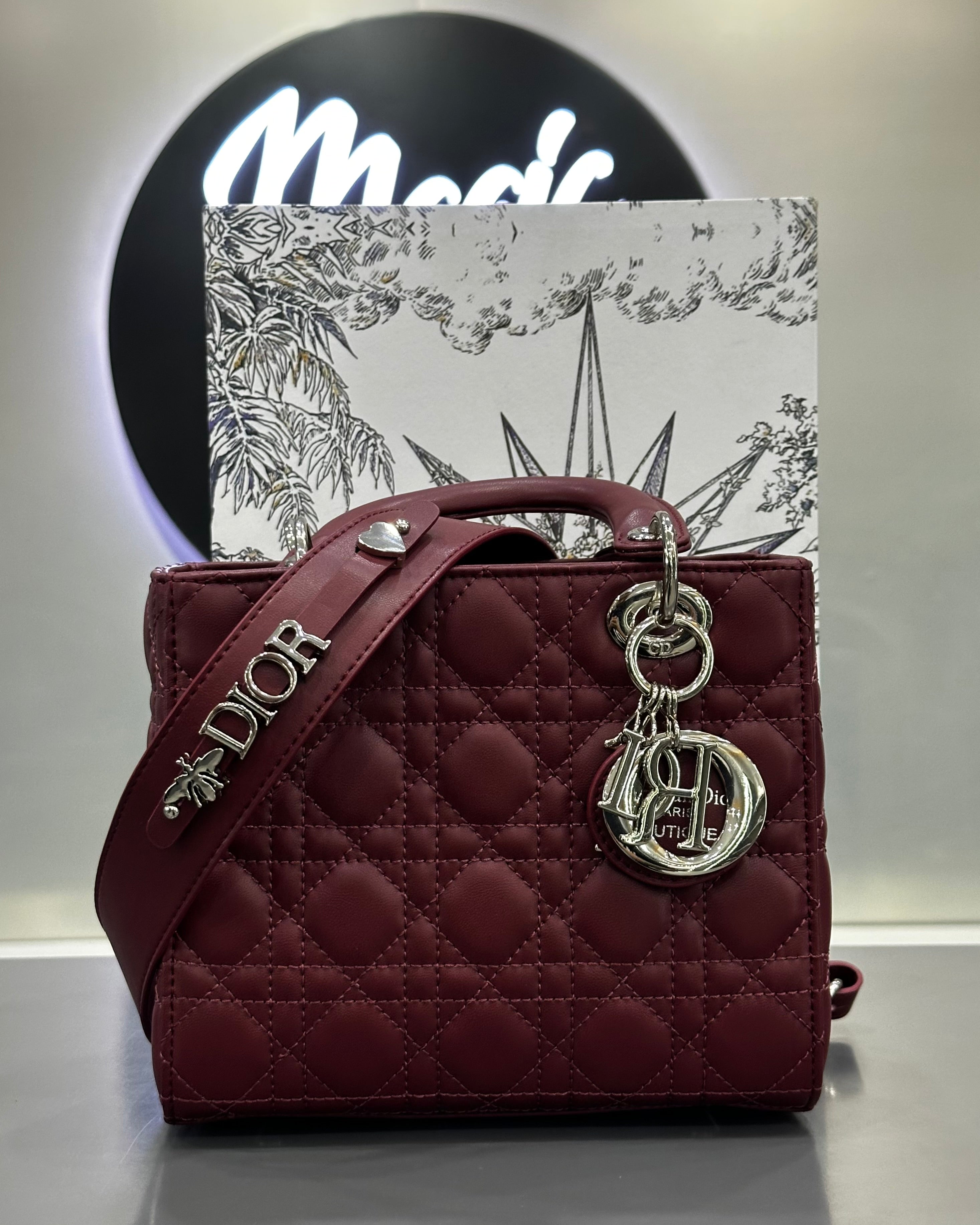 Dior Burgundy Cannage Leather Medium
Lady Dior