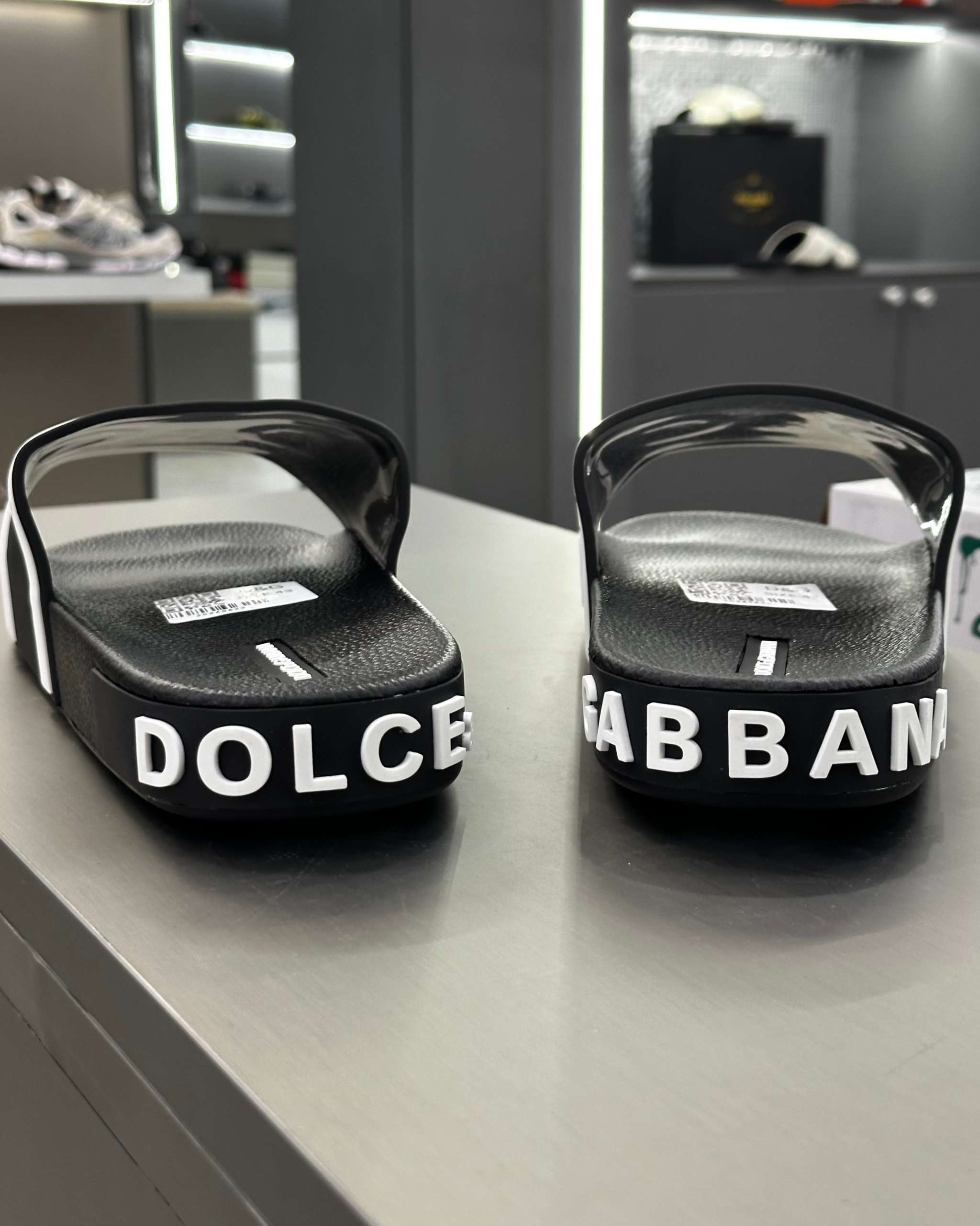 D&G Beachwear Sliders Black