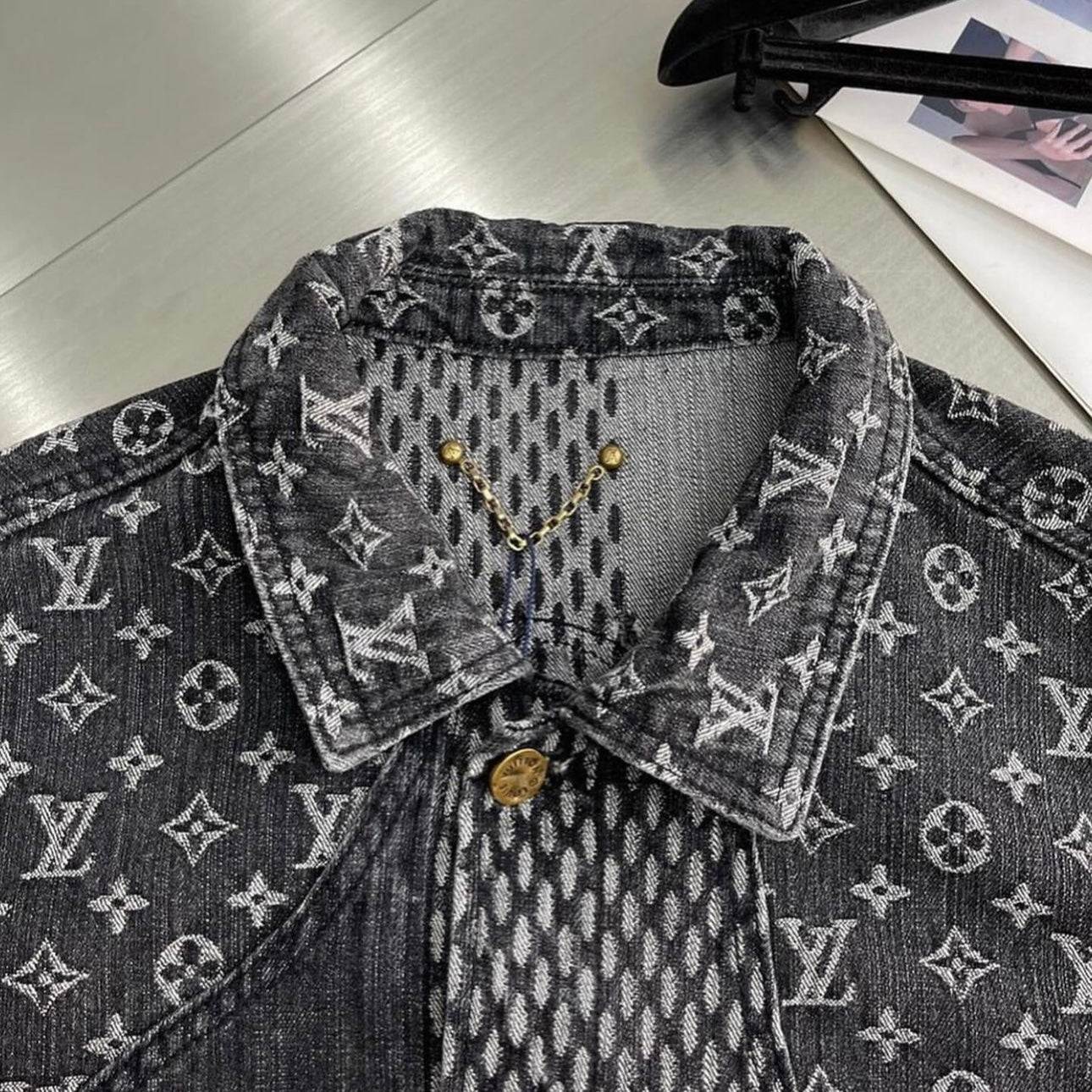 Louis V x Nigo Giant Damier Waves MNGM Denim Jacket