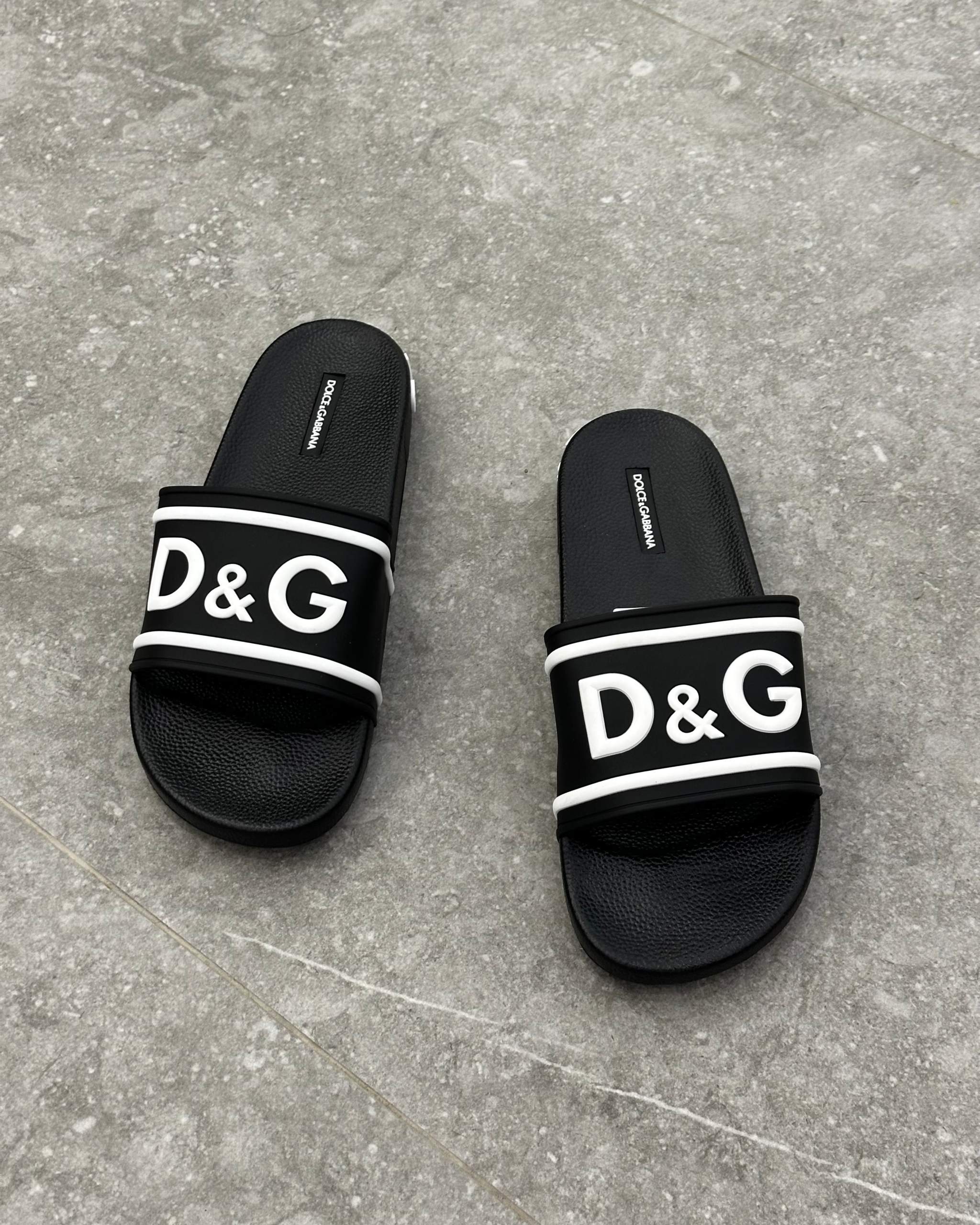 D&G Beachwear Sliders Black