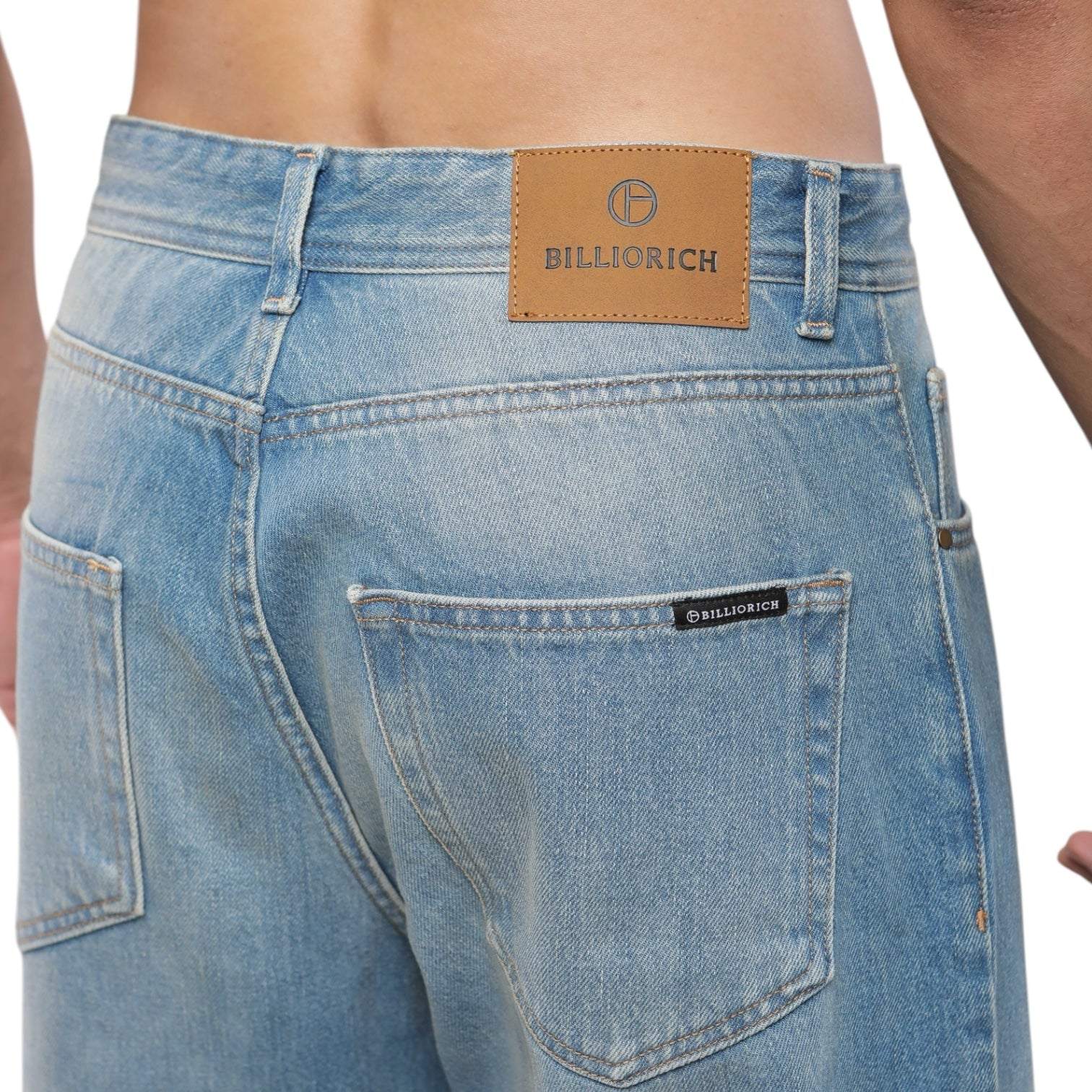 Billiorich Pantalon large en denim