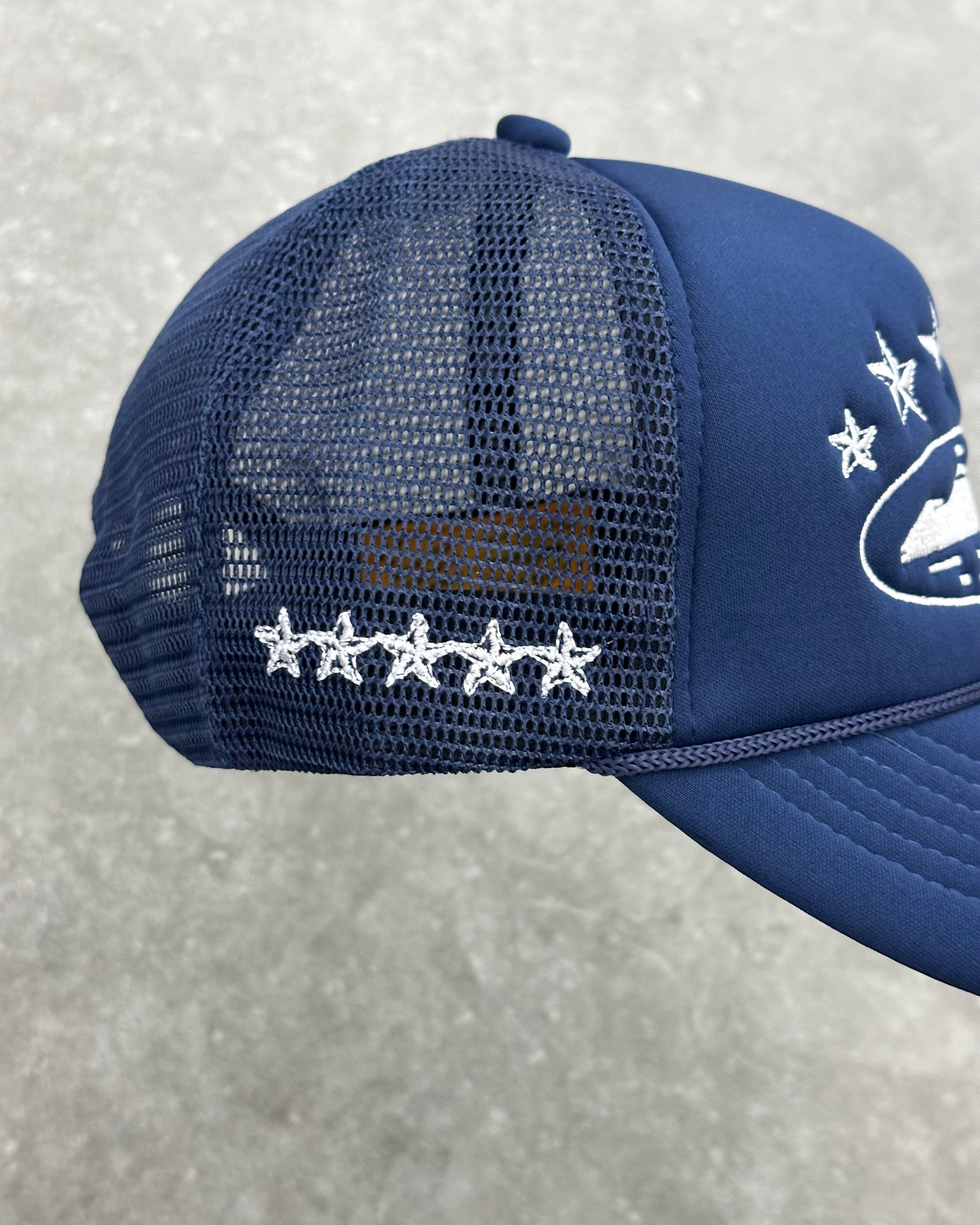 CORTEIZ 5 STARZ Alcatraz Trucker Hat – Bleu