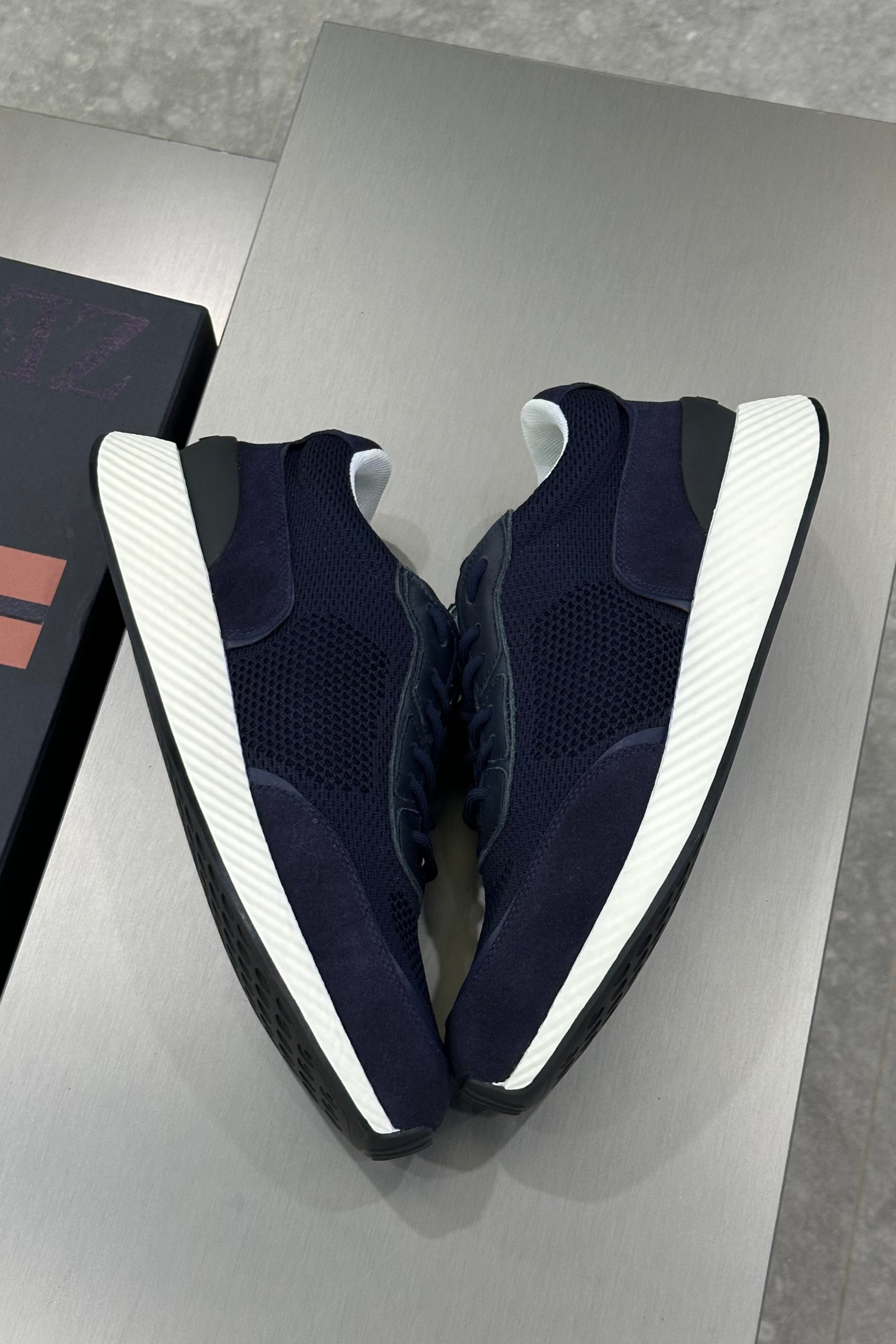 Zegna Techmerino Wool Sneakers - Bleu - MAGIC CITY
