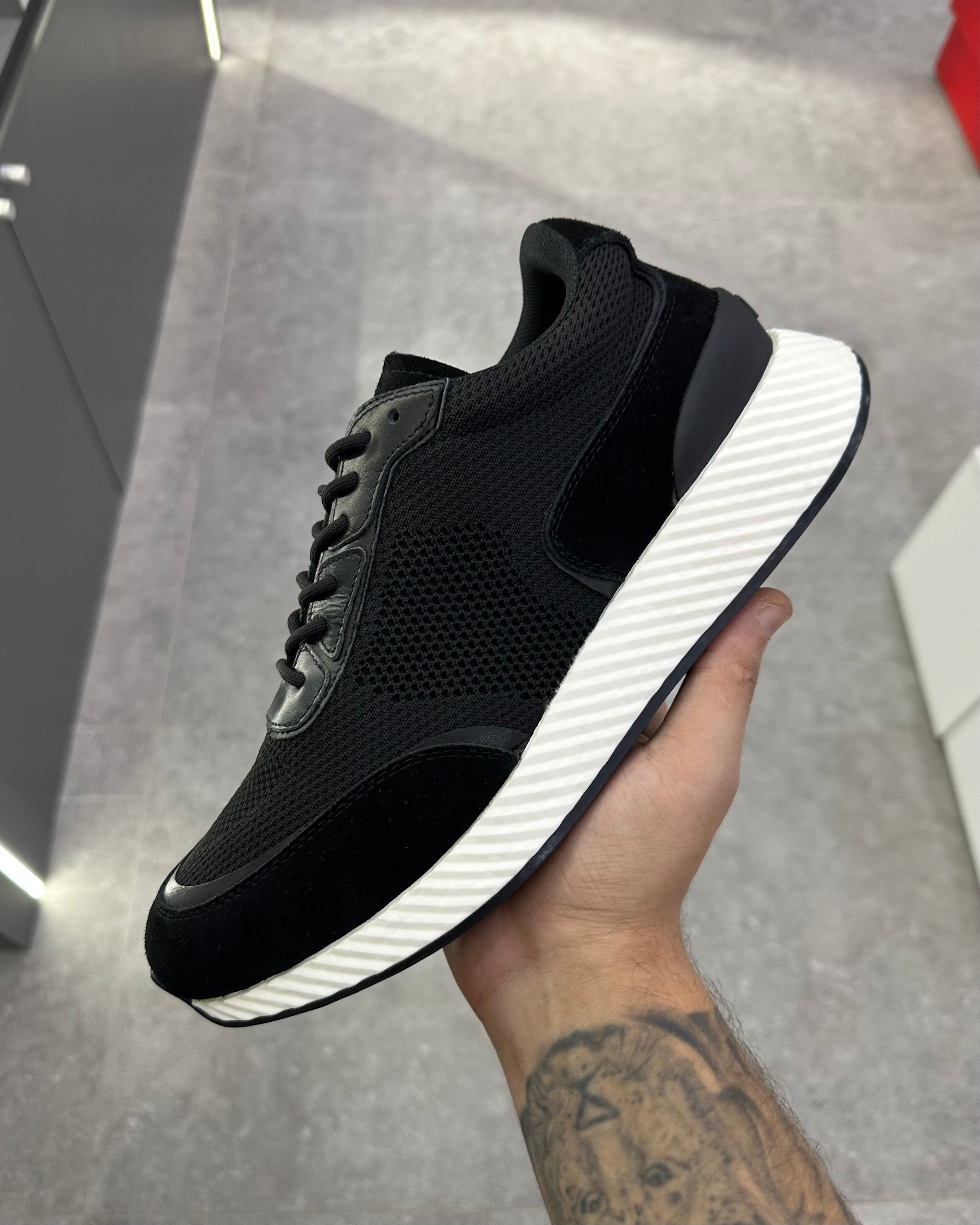 Zegna Techmerino Wool Sneakers - Black