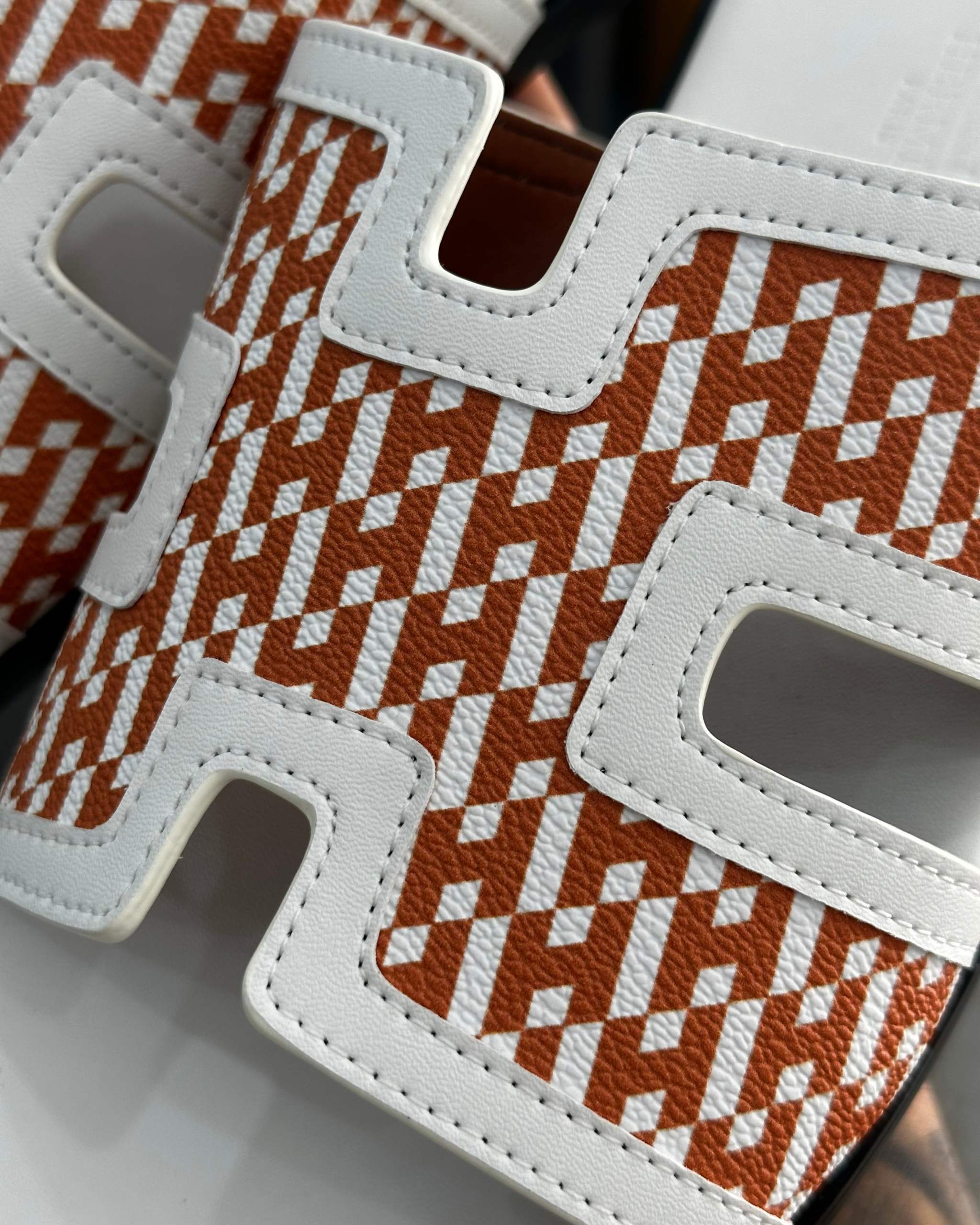 Hermês Sandal Izmir Orange / White