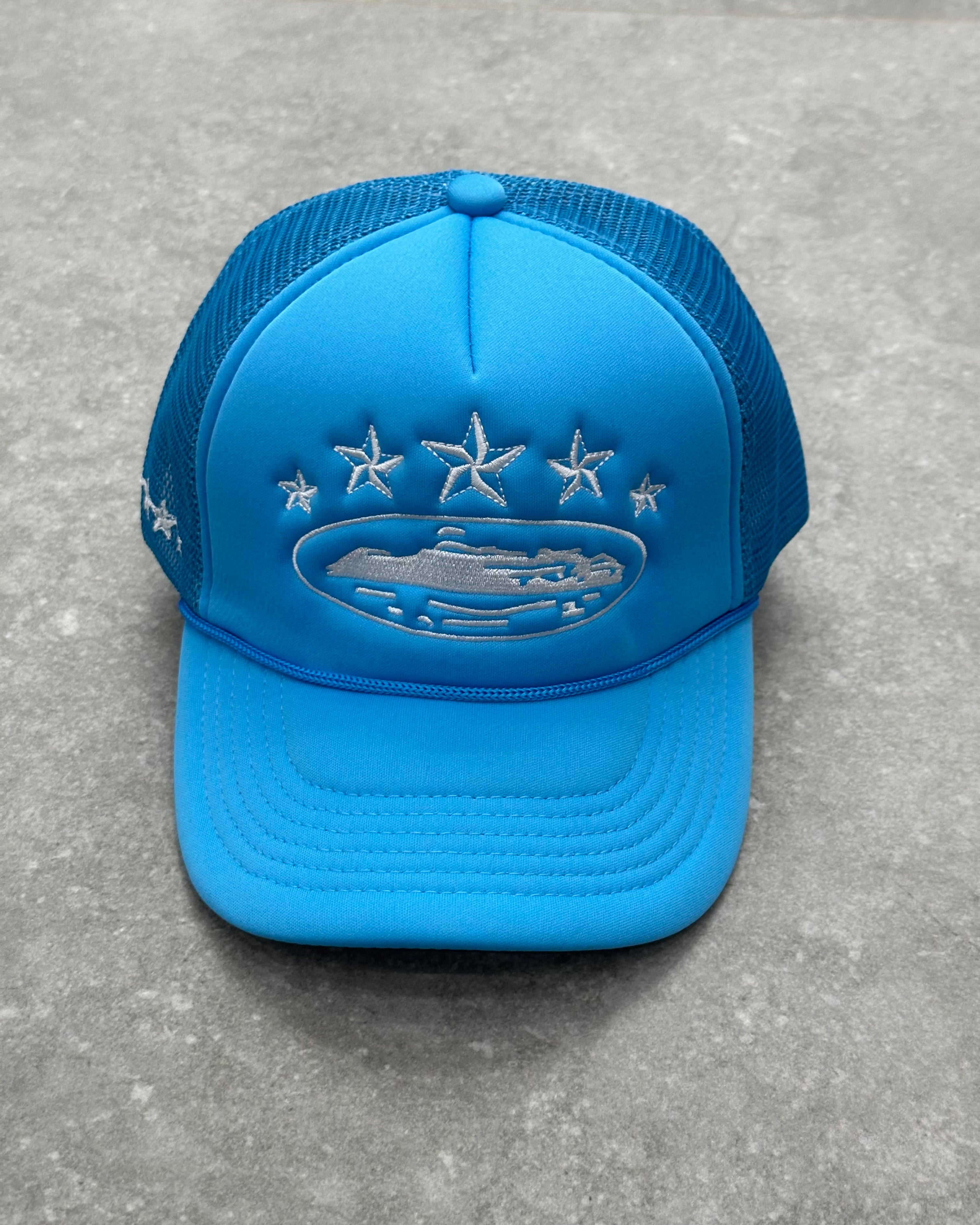 CORTEIZ 5 STARZ Alcatraz Trucker Hat – Baby Bleu