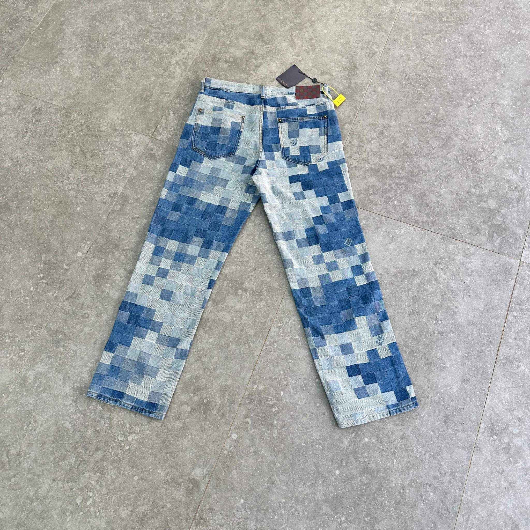 Louis V Damier Denim Skate Pants - MAGIC CITY