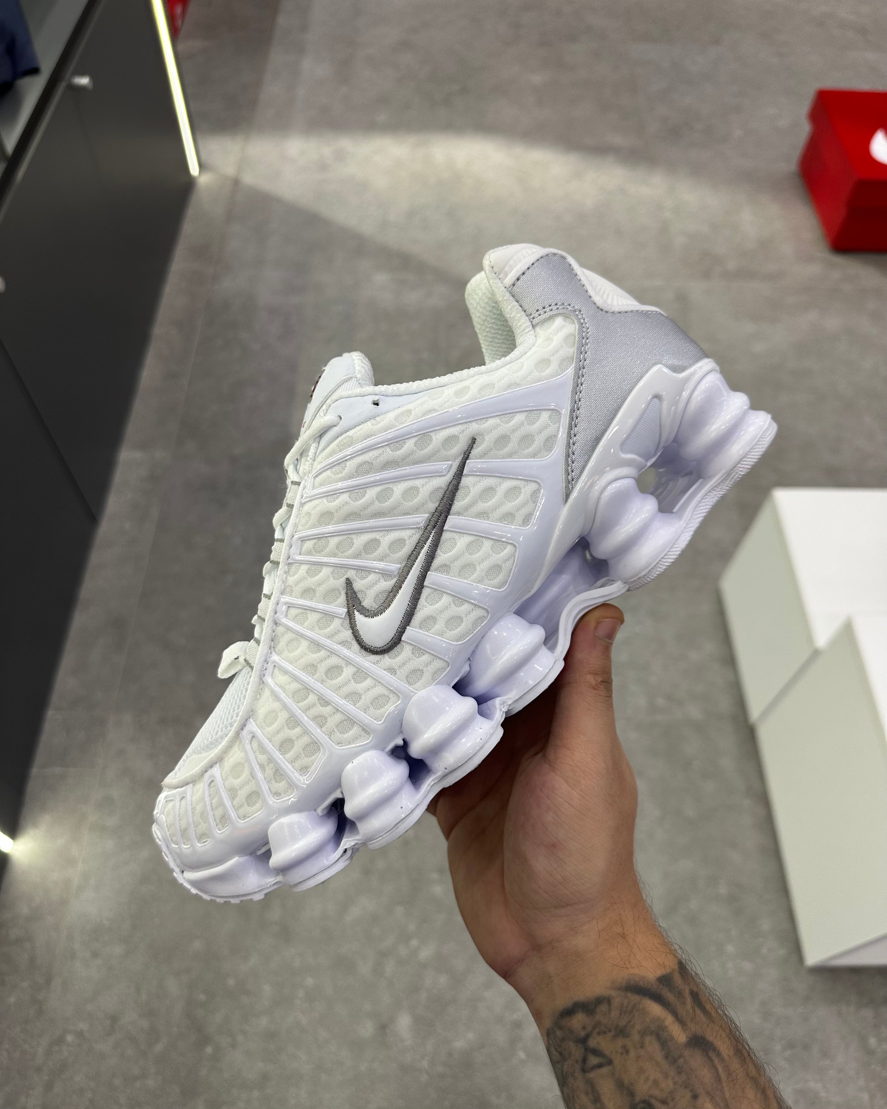 Nike Shox TL White Metallic Silver
