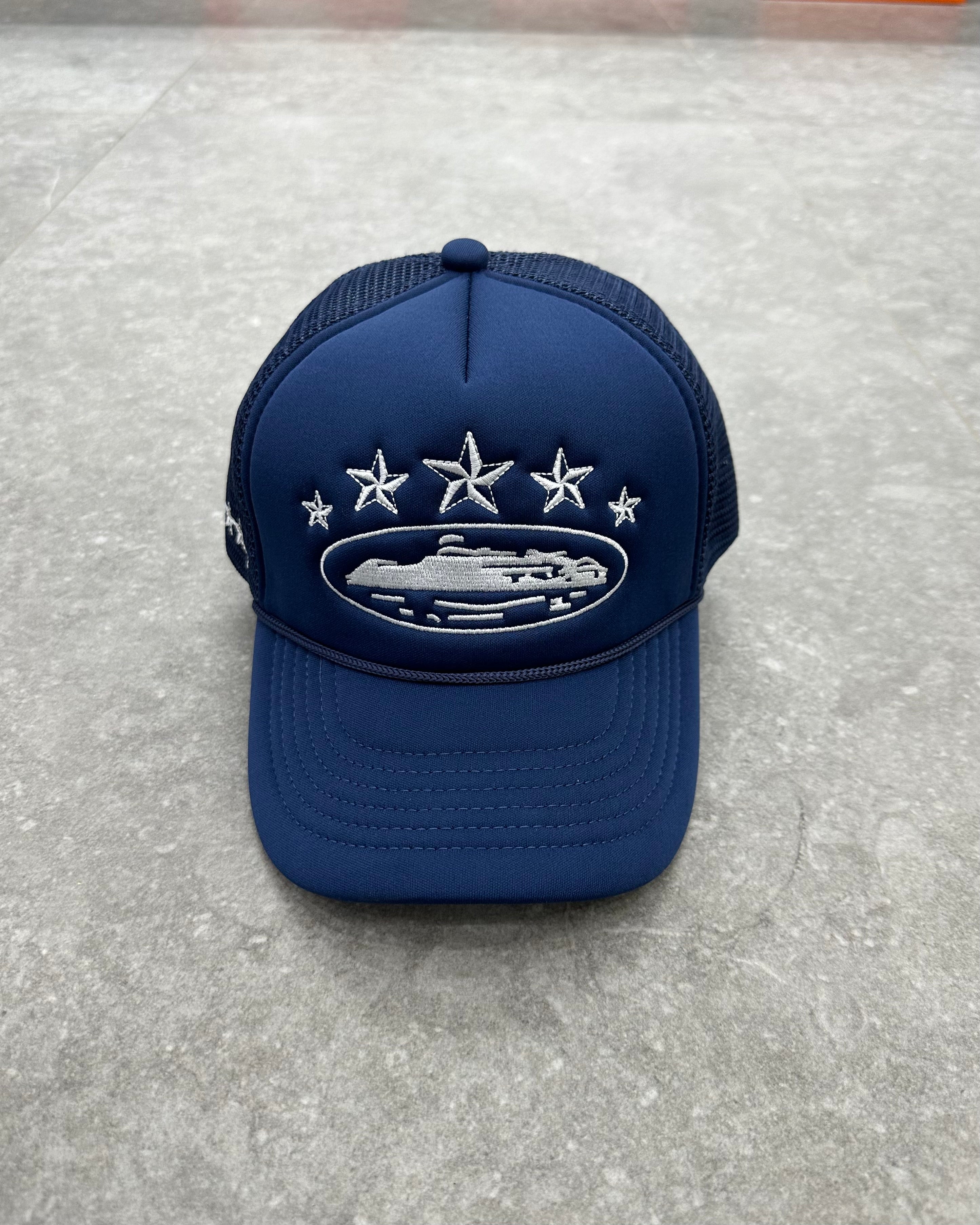 CORTEIZ 5 STARZ Alcatraz Trucker Hat – Bleu