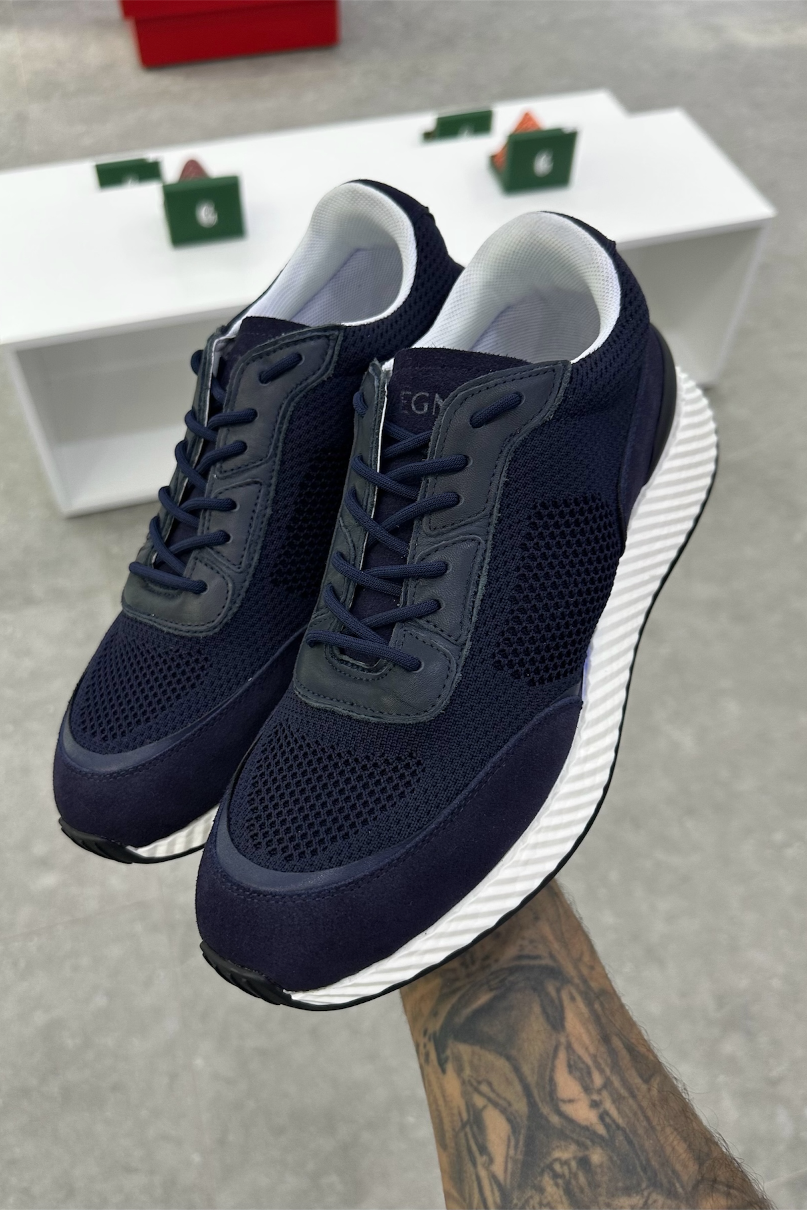 Zegna Techmerino Wool Sneakers - Bleu - MAGIC CITY