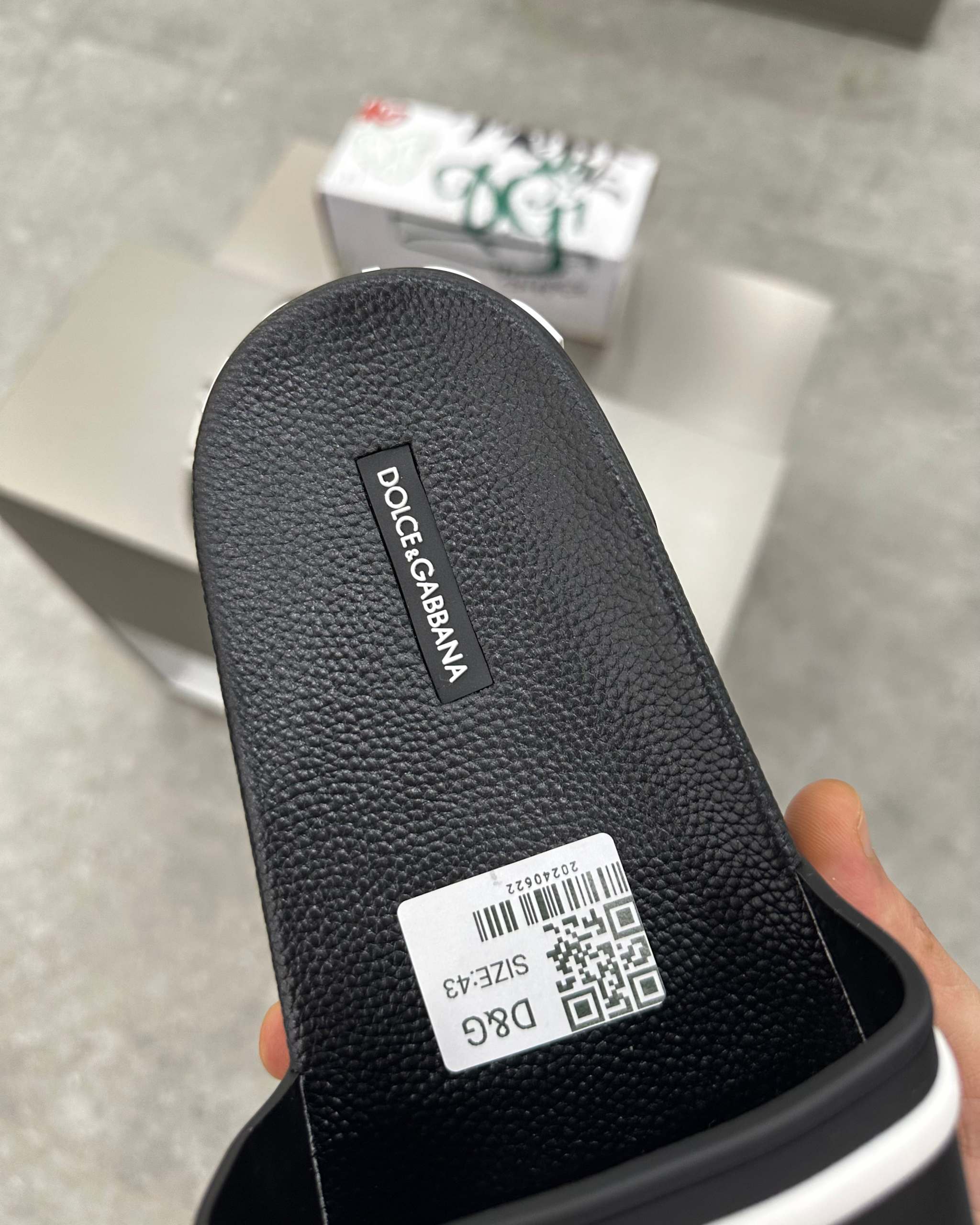 D&G Beachwear Sliders Black