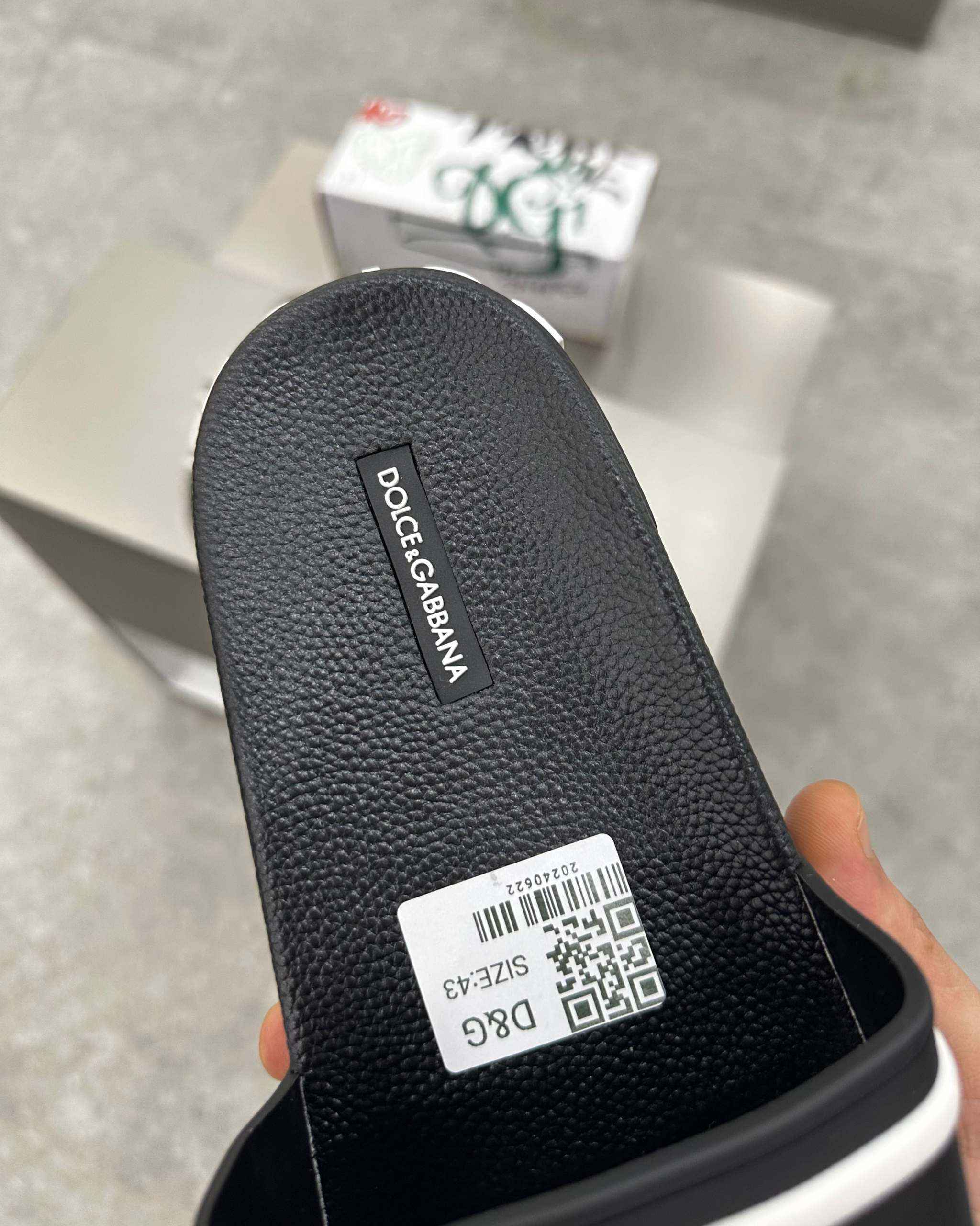 D&G Beachwear Sliders Black - MAGIC CITY