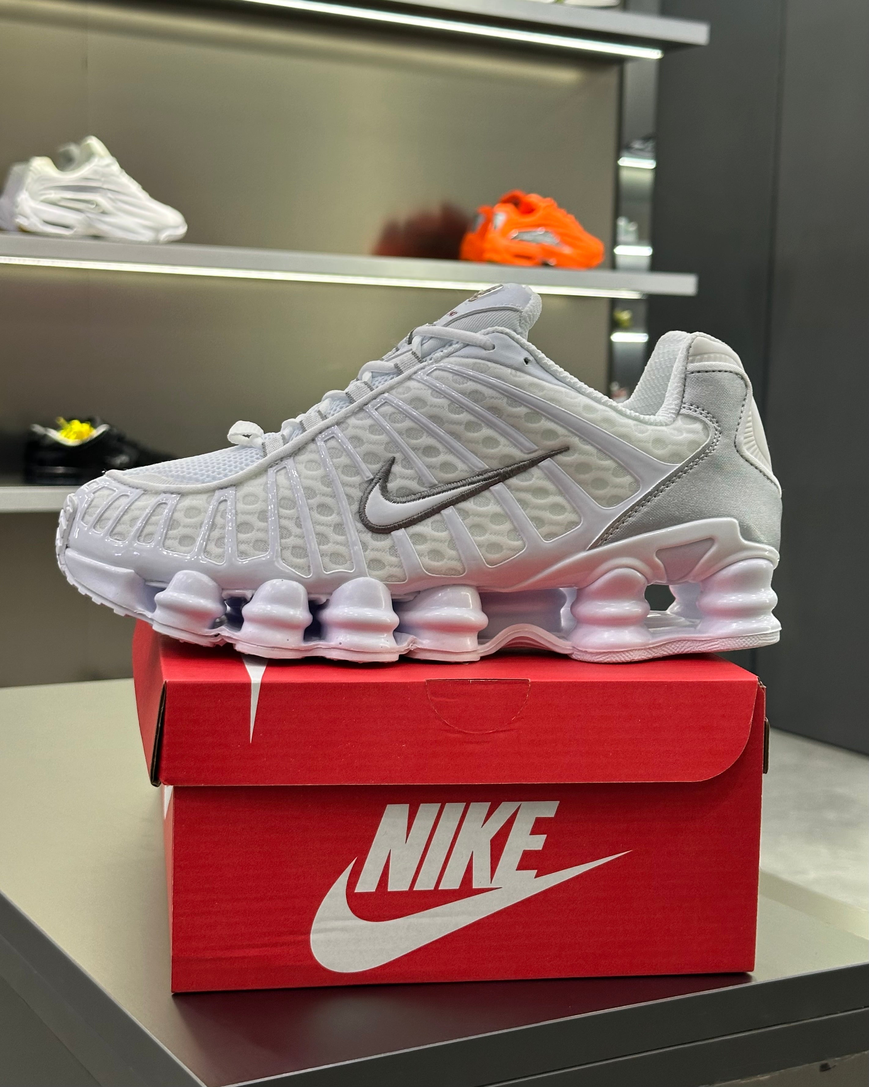 Nike Shox TL White Metallic Silver