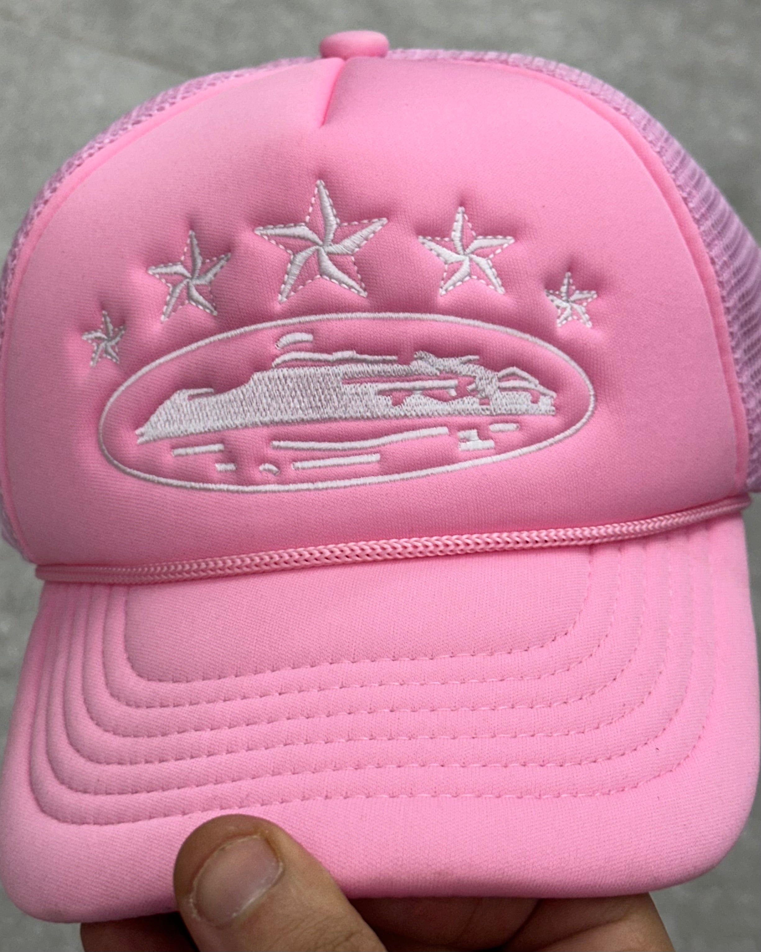 CORTEIZ 5 STARZ Alcatraz Trucker Hat – Pink