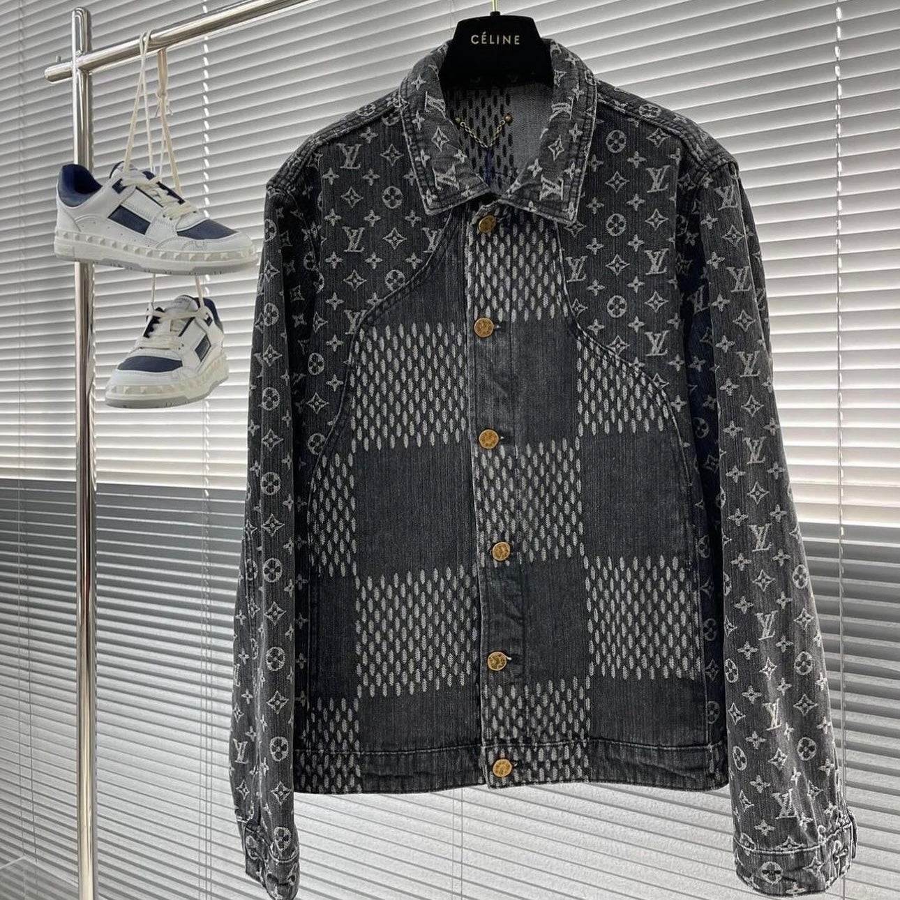 Louis V x Nigo Giant Damier Waves MNGM Denim Jacket