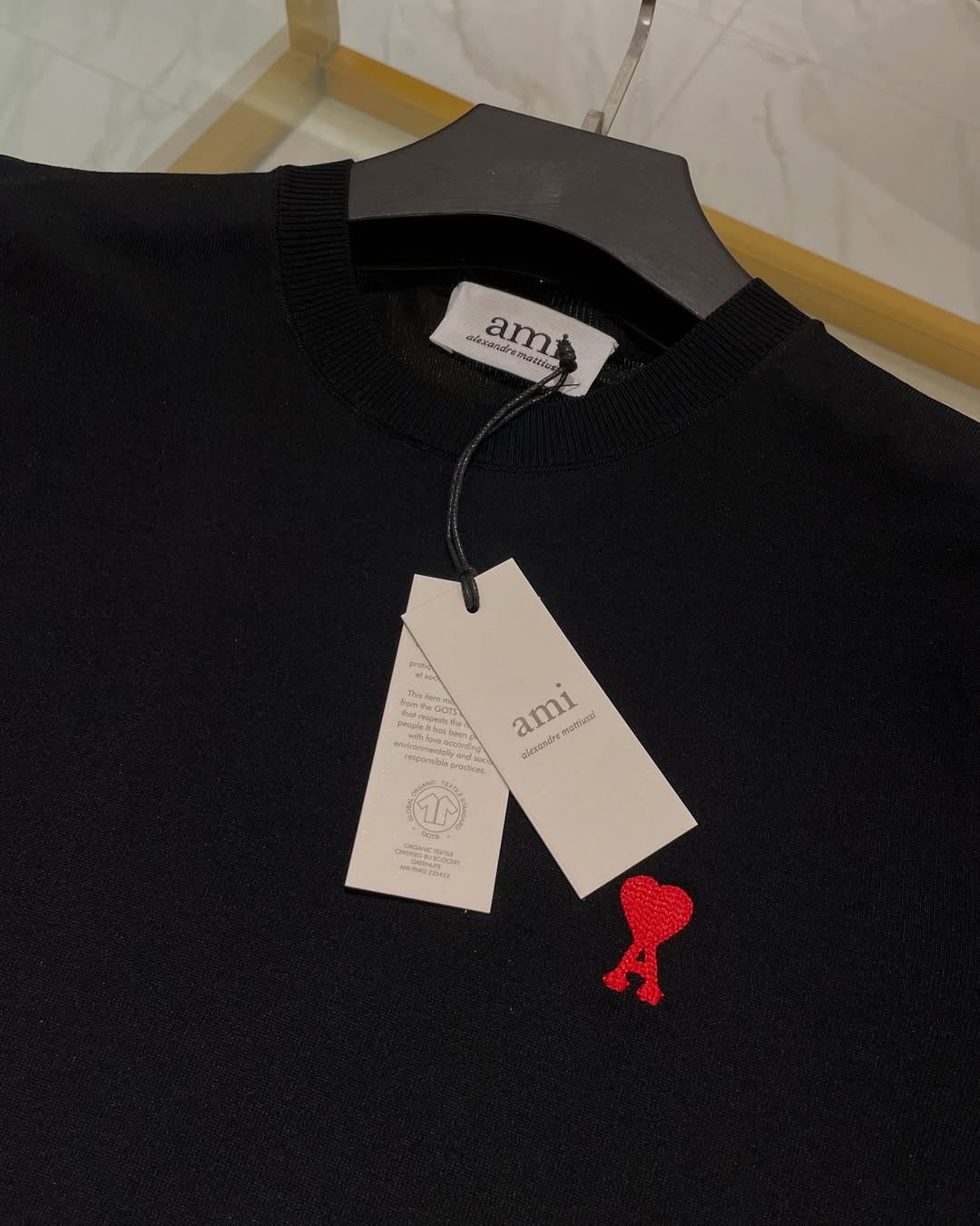 Ami De Coeur Organic Cotton Black Tee
