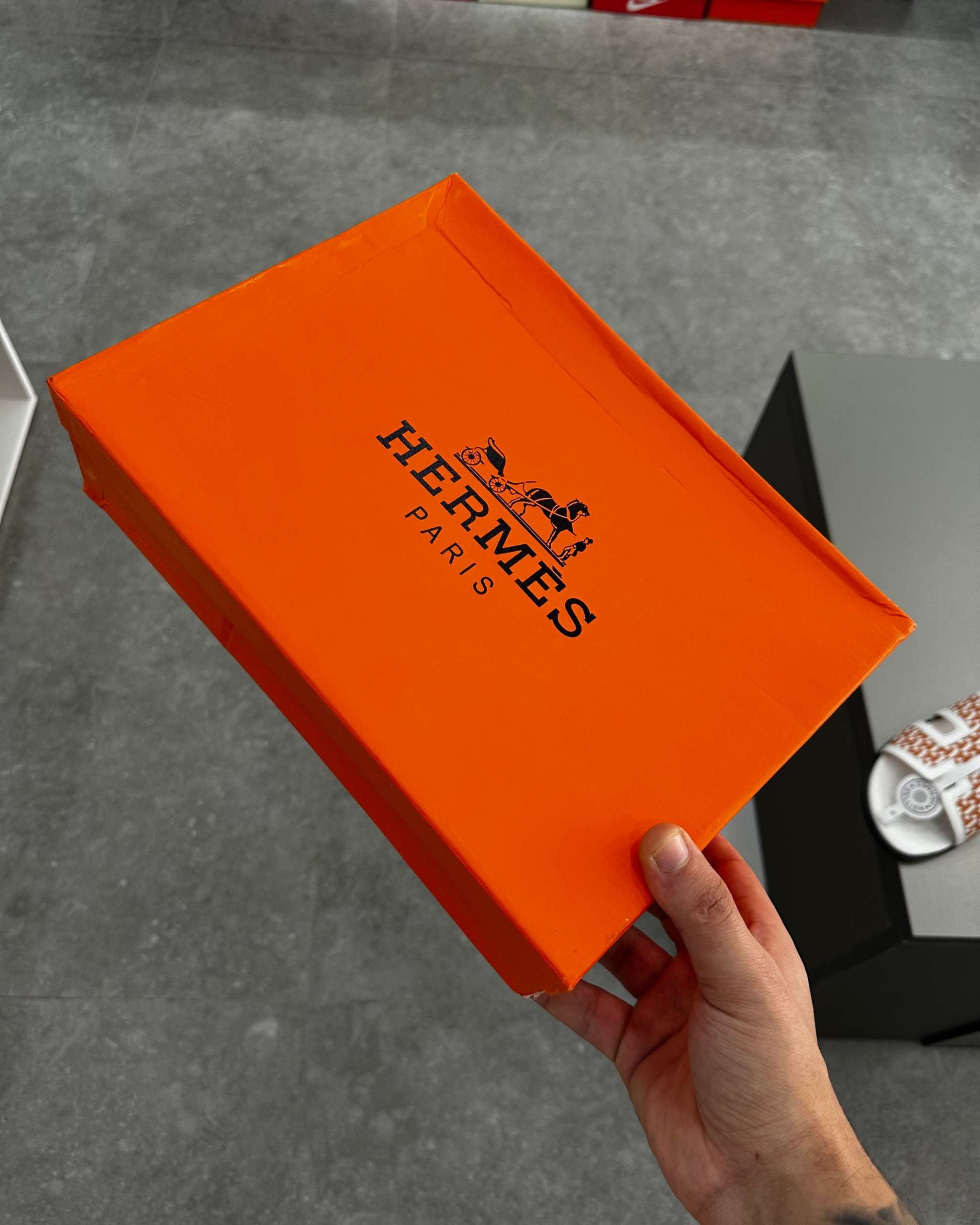 Hermês Sandal Izmir Orange / White