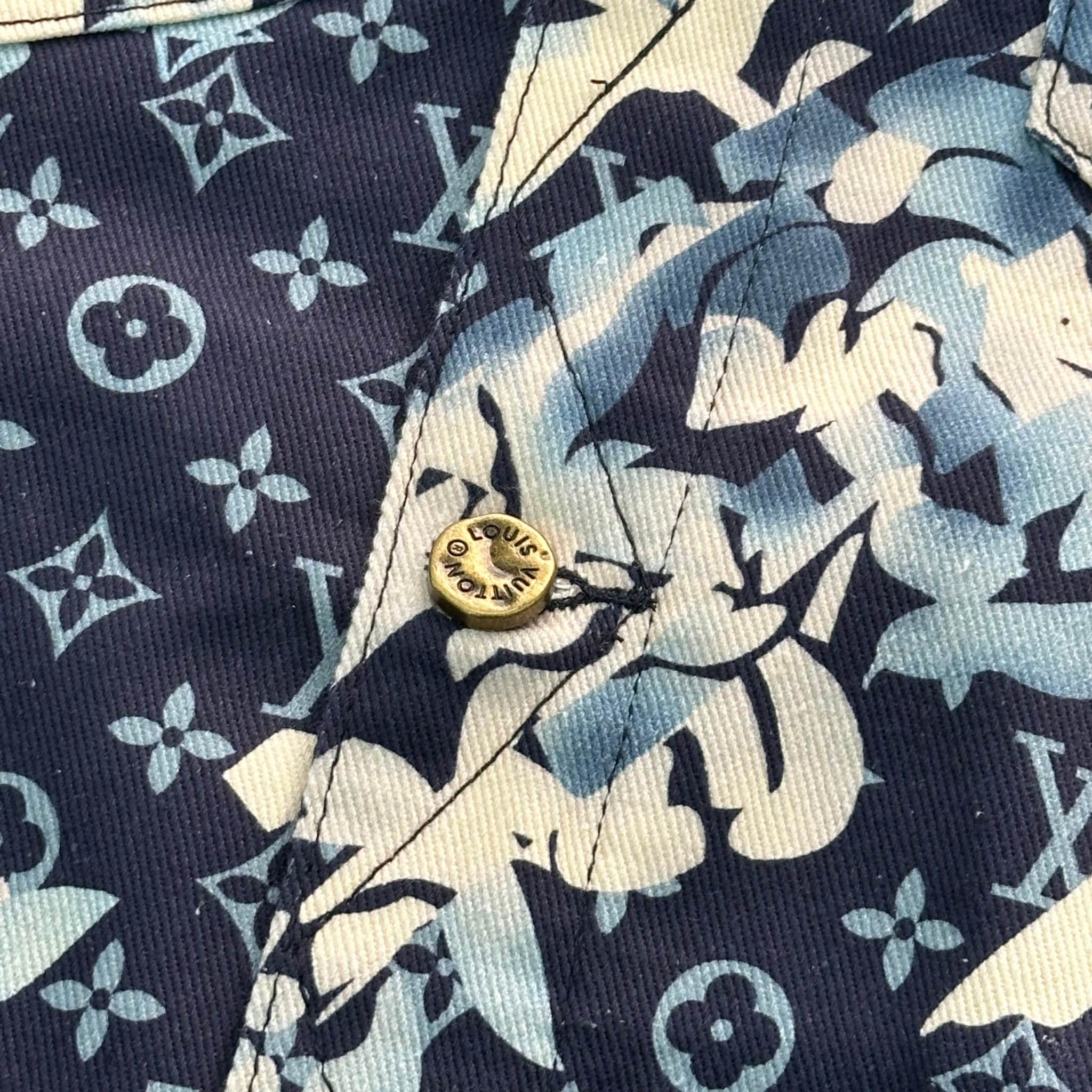 Louis V Monogram Printed Denim