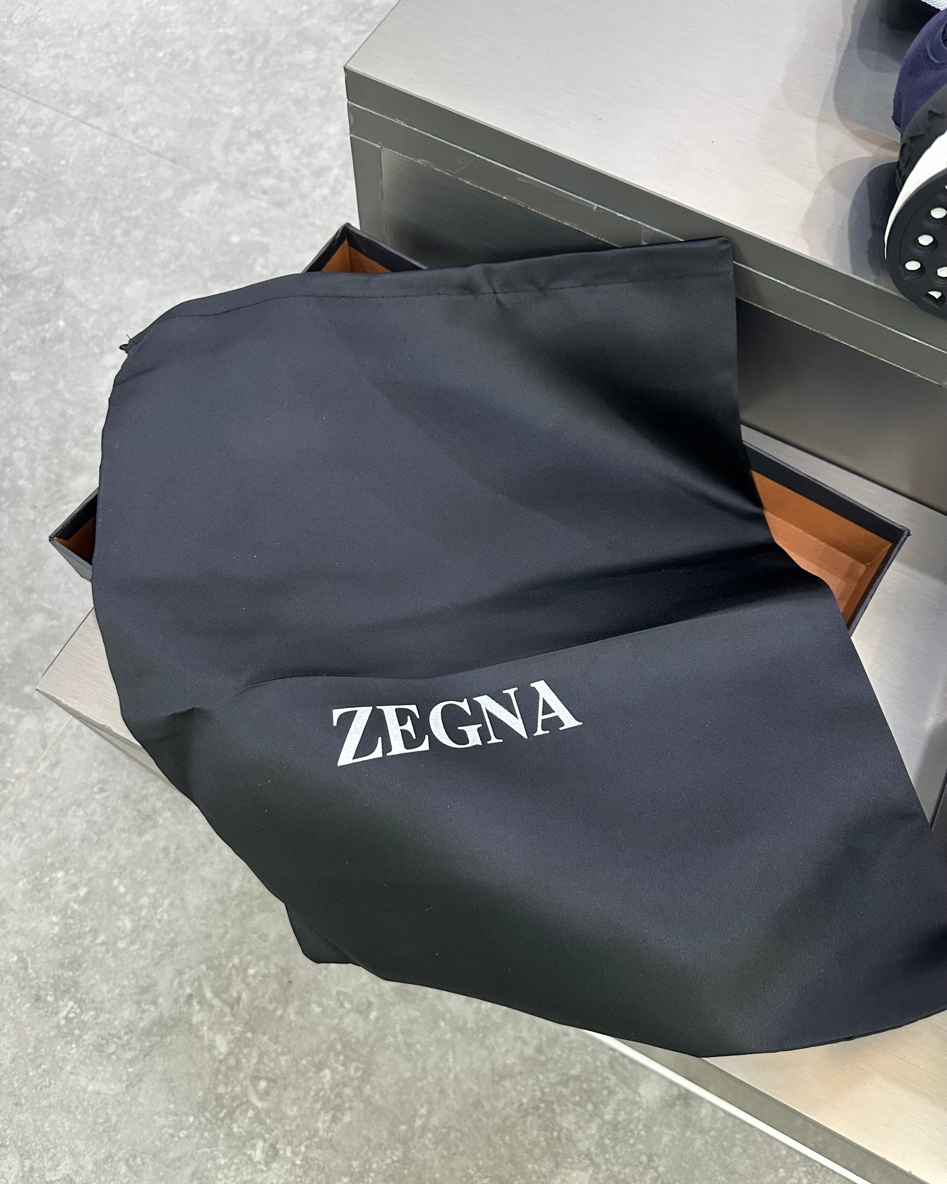 Zegna Techmerino Wool Sneakers - Bleu