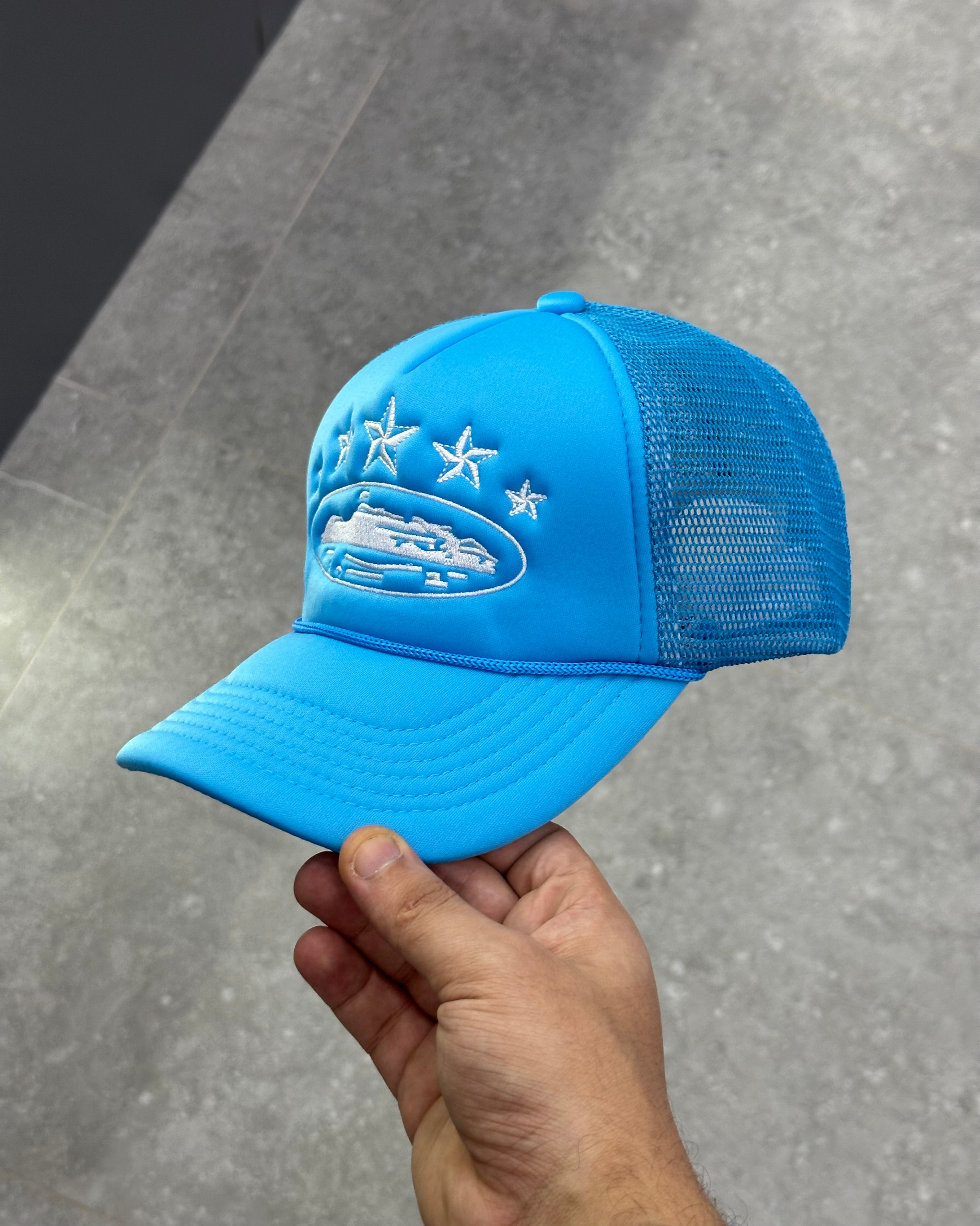 CORTEIZ 5 STARZ Alcatraz Trucker Hat – Baby Bleu