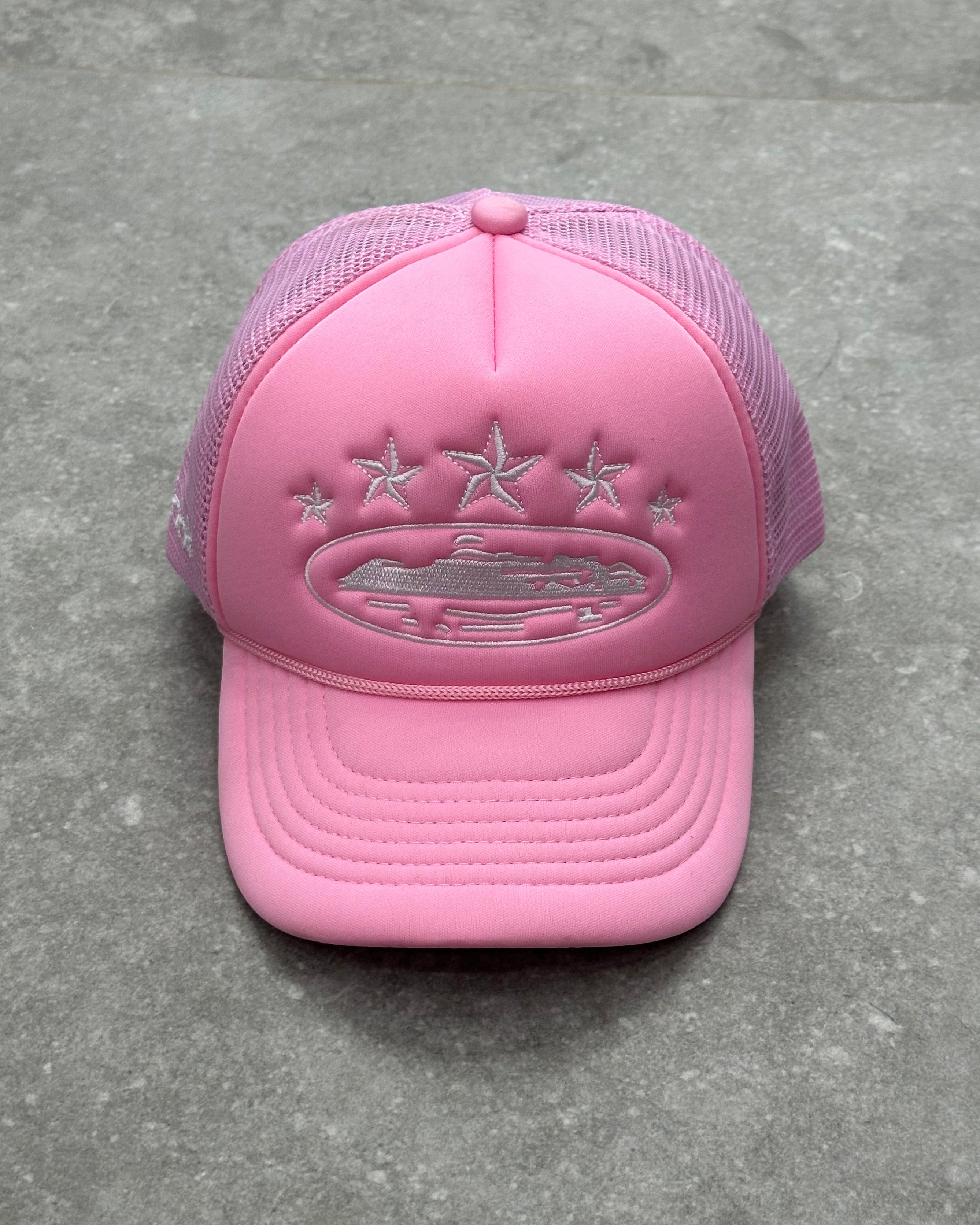 CORTEIZ 5 STARZ Alcatraz Trucker Hat – Pink