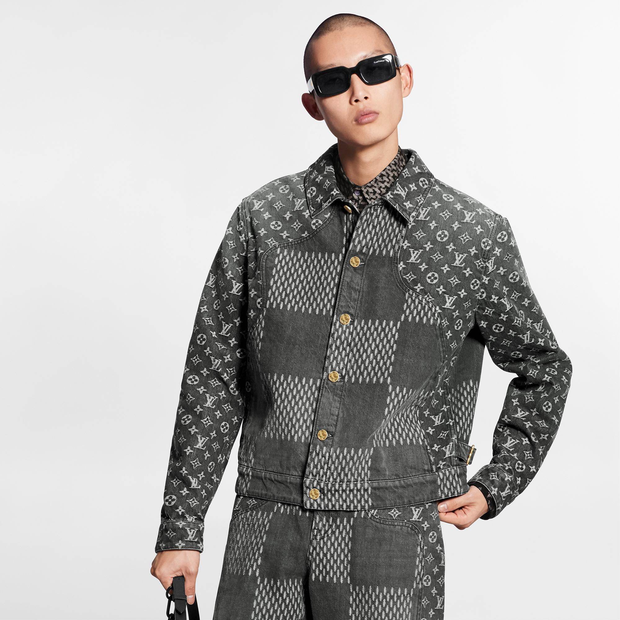 Louis V x Nigo Giant Damier Waves MNGM Denim Jacket