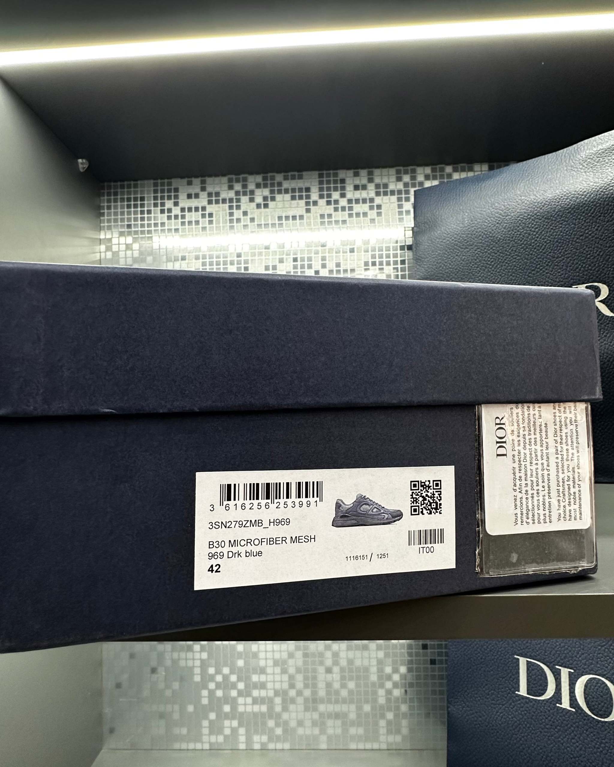 Dior x Stone island B30 Bleu Technical Mesh