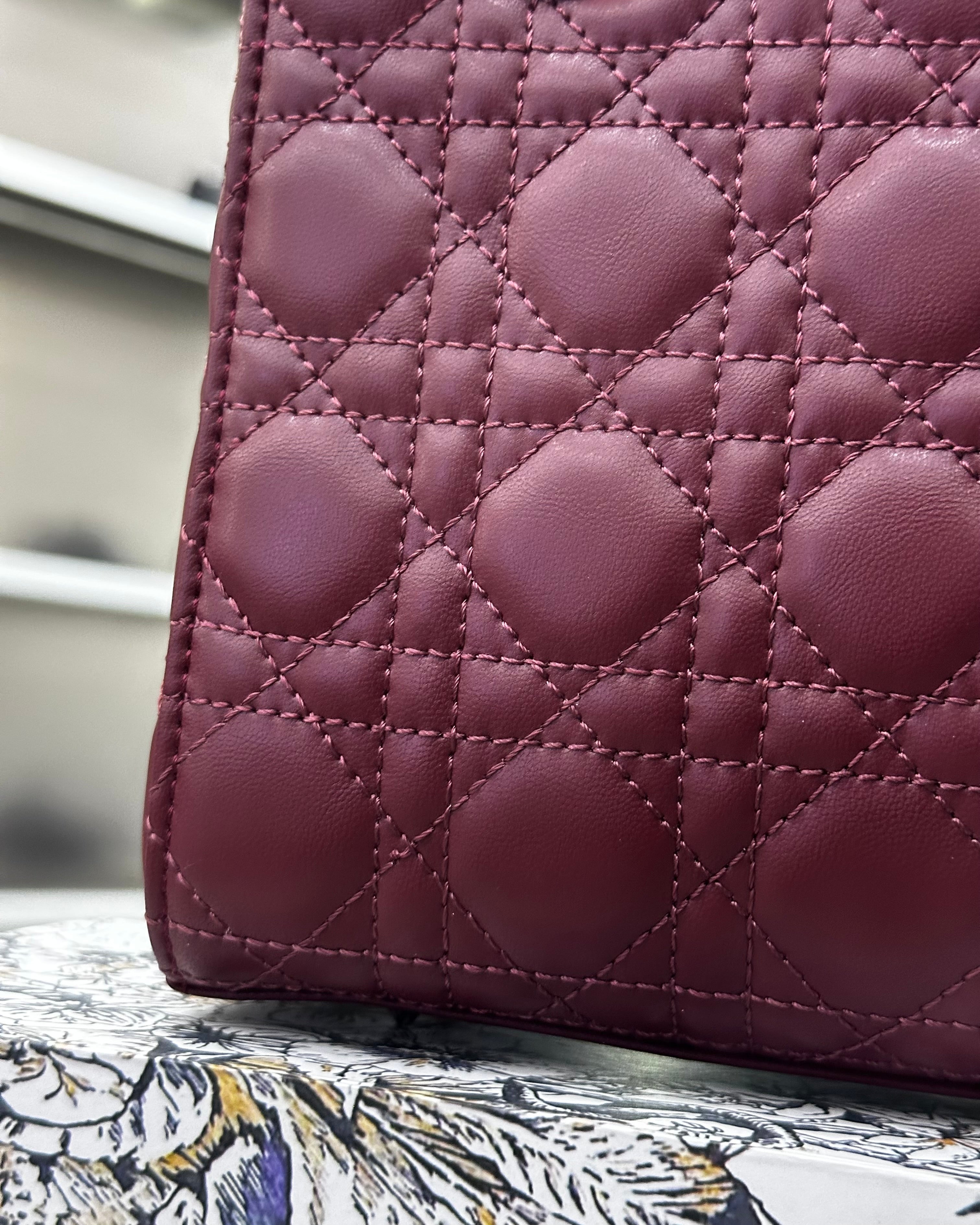 Dior Burgundy Cannage Leather Medium
Lady Dior