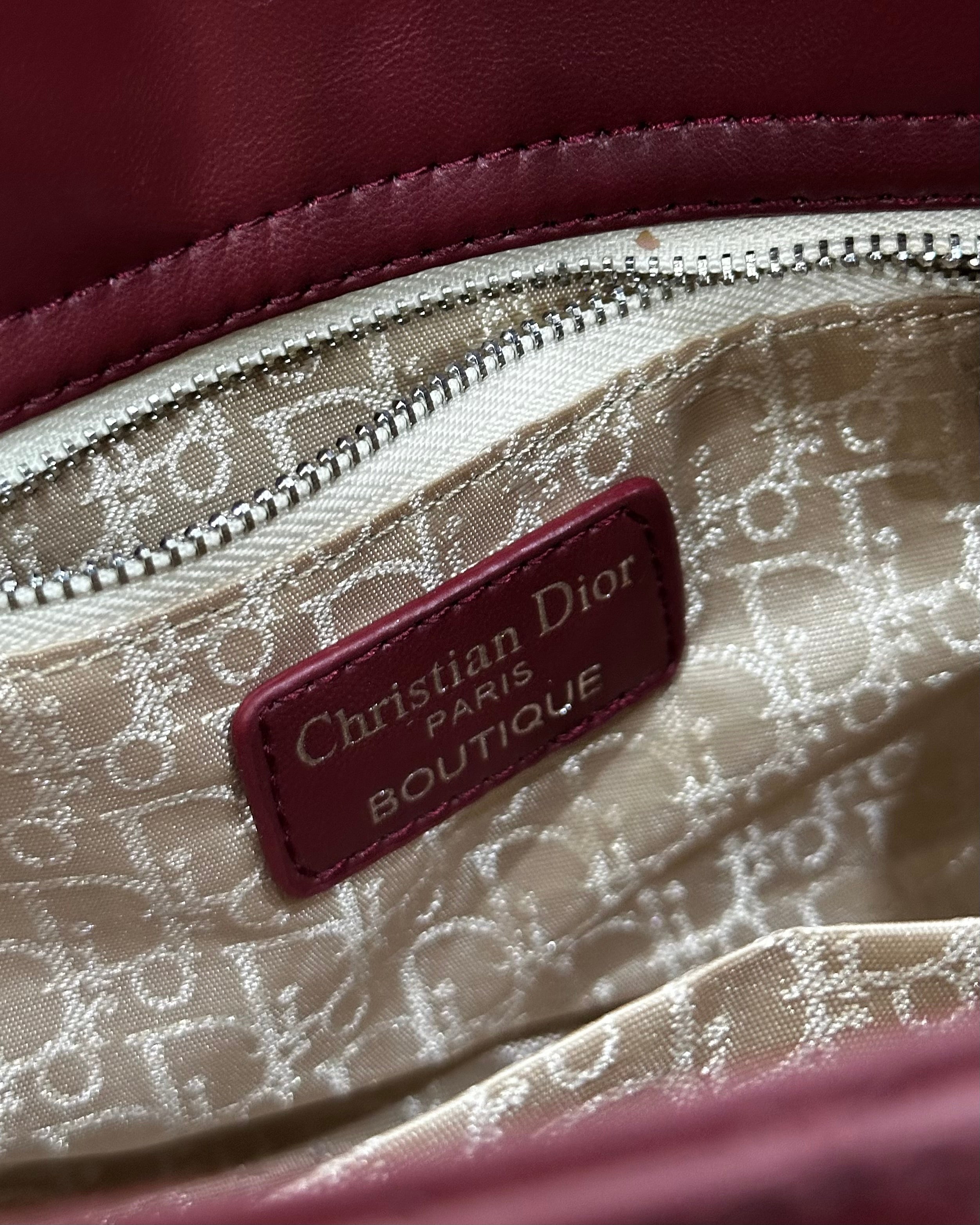 Dior Burgundy Cannage Leather Medium
Lady Dior