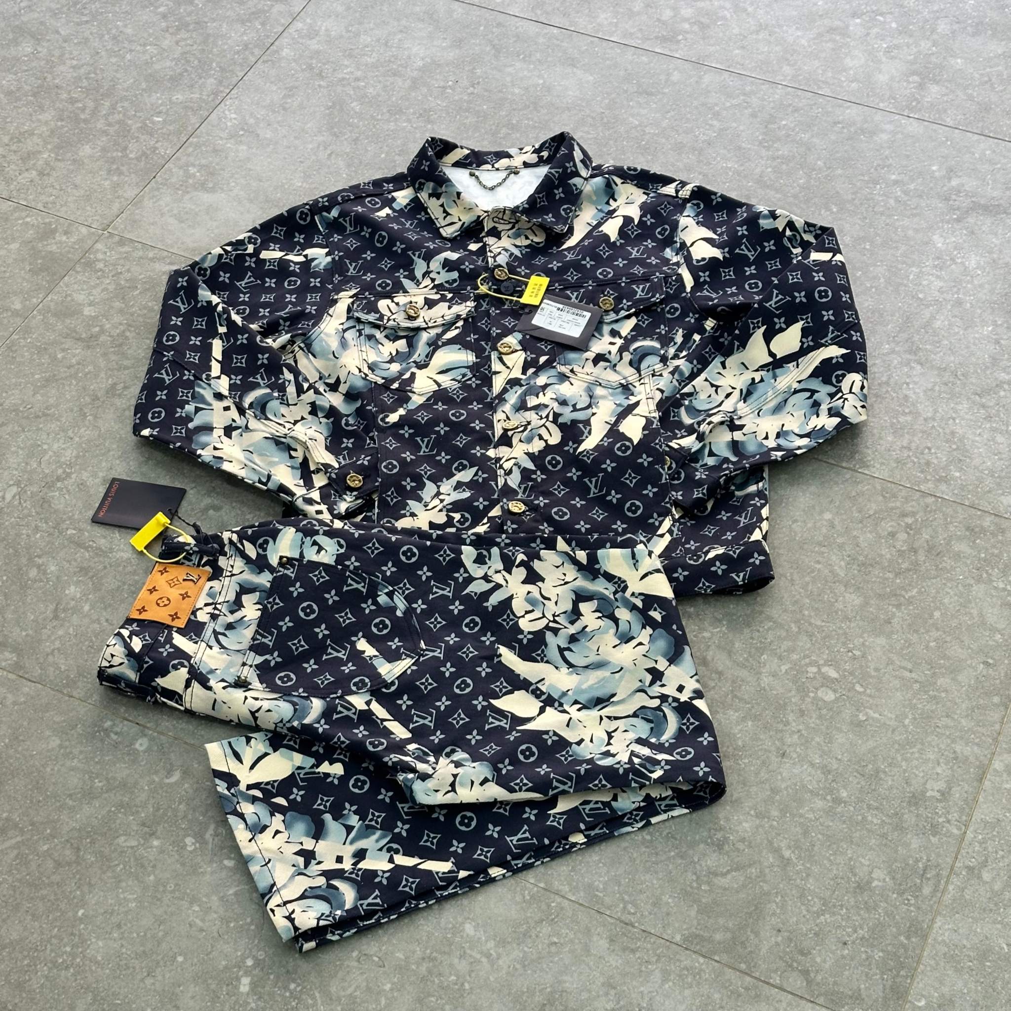 Louis V Monogram Printed Denim