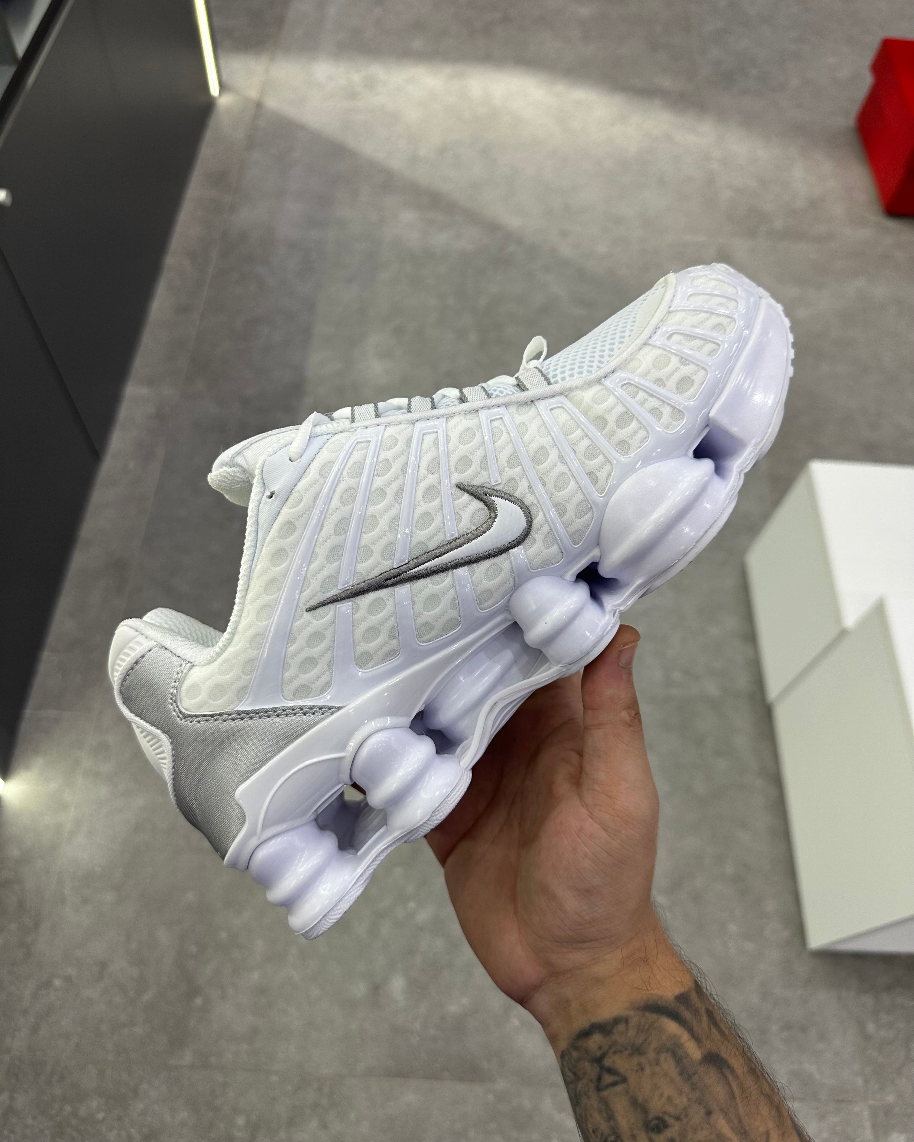 Nike Shox TL White Metallic Silver