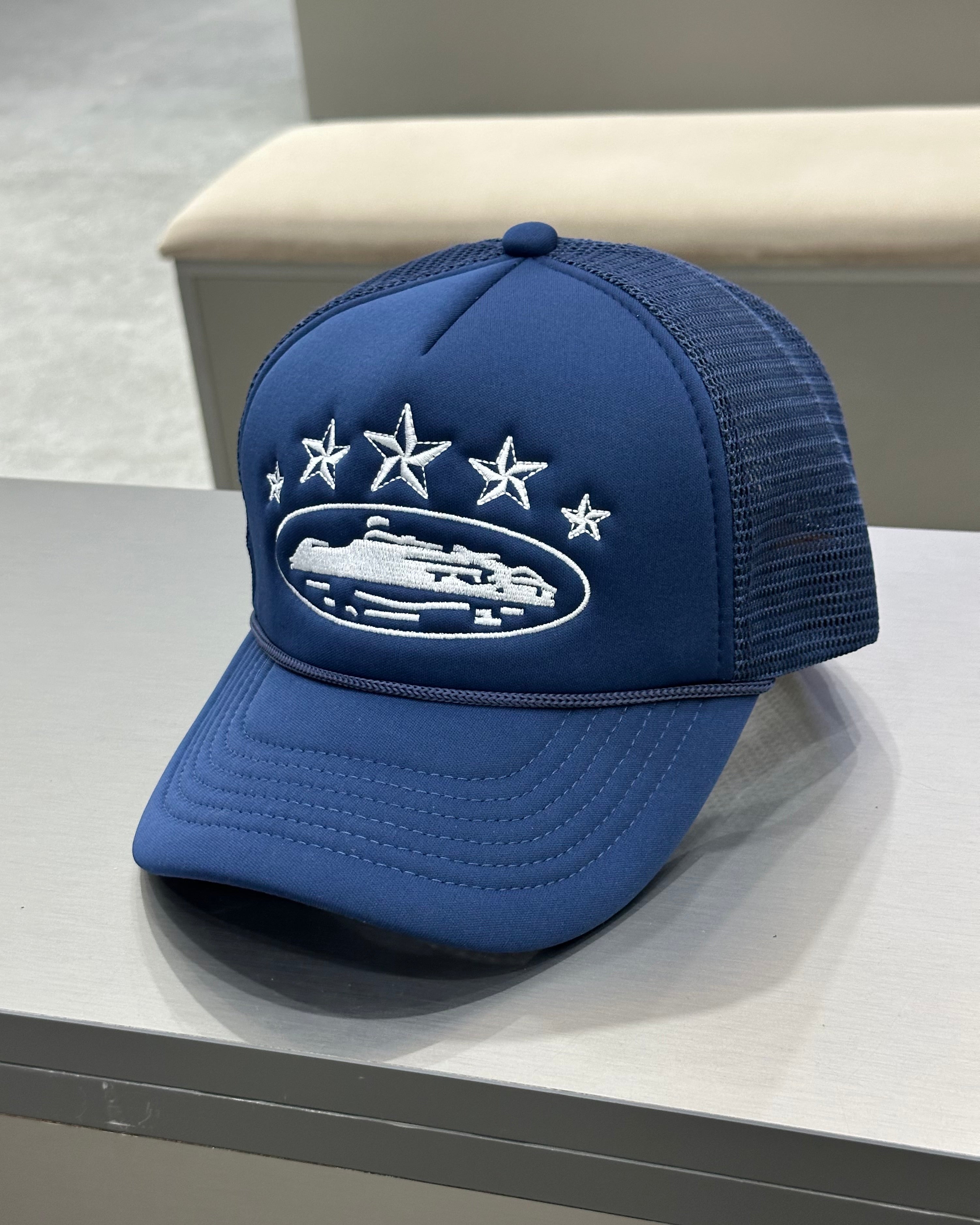 CORTEIZ 5 STARZ Alcatraz Trucker Hat – Bleu