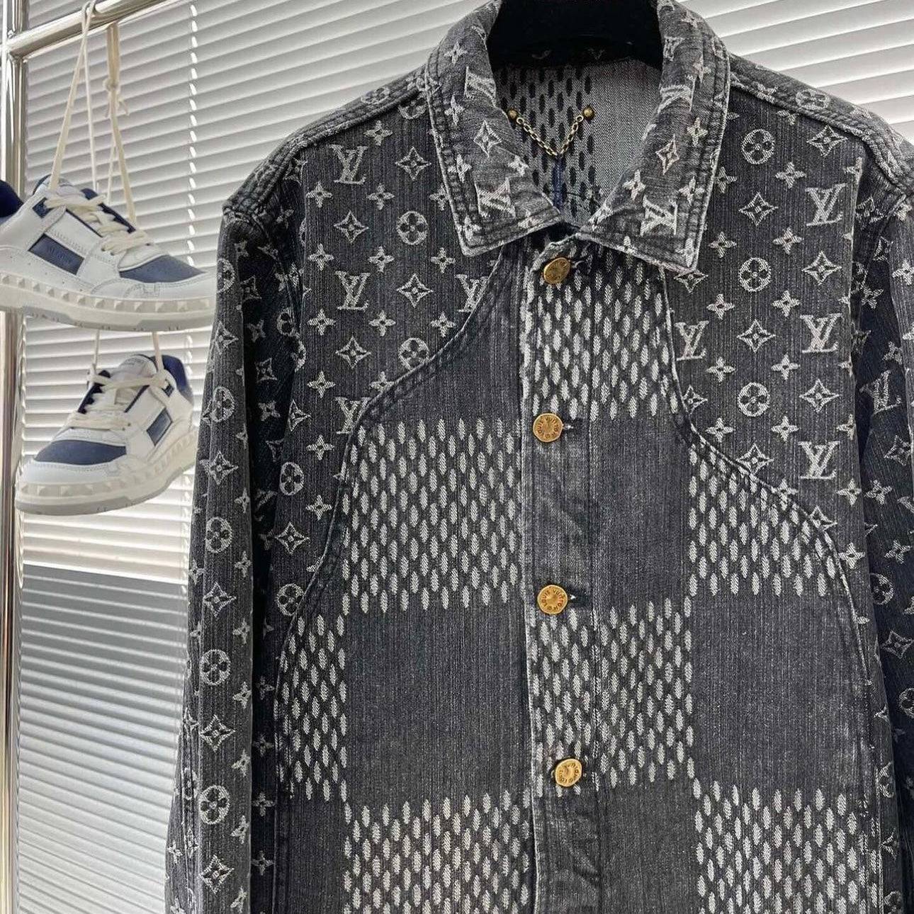 Louis V x Nigo Giant Damier Waves MNGM Denim Jacket