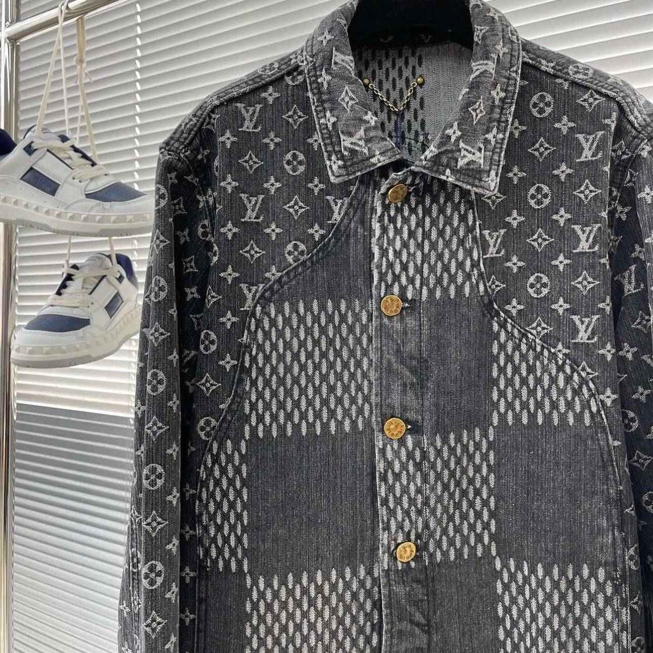 Louis V x Nigo Giant Damier Waves MNGM Denim Jacket - MAGIC CITY