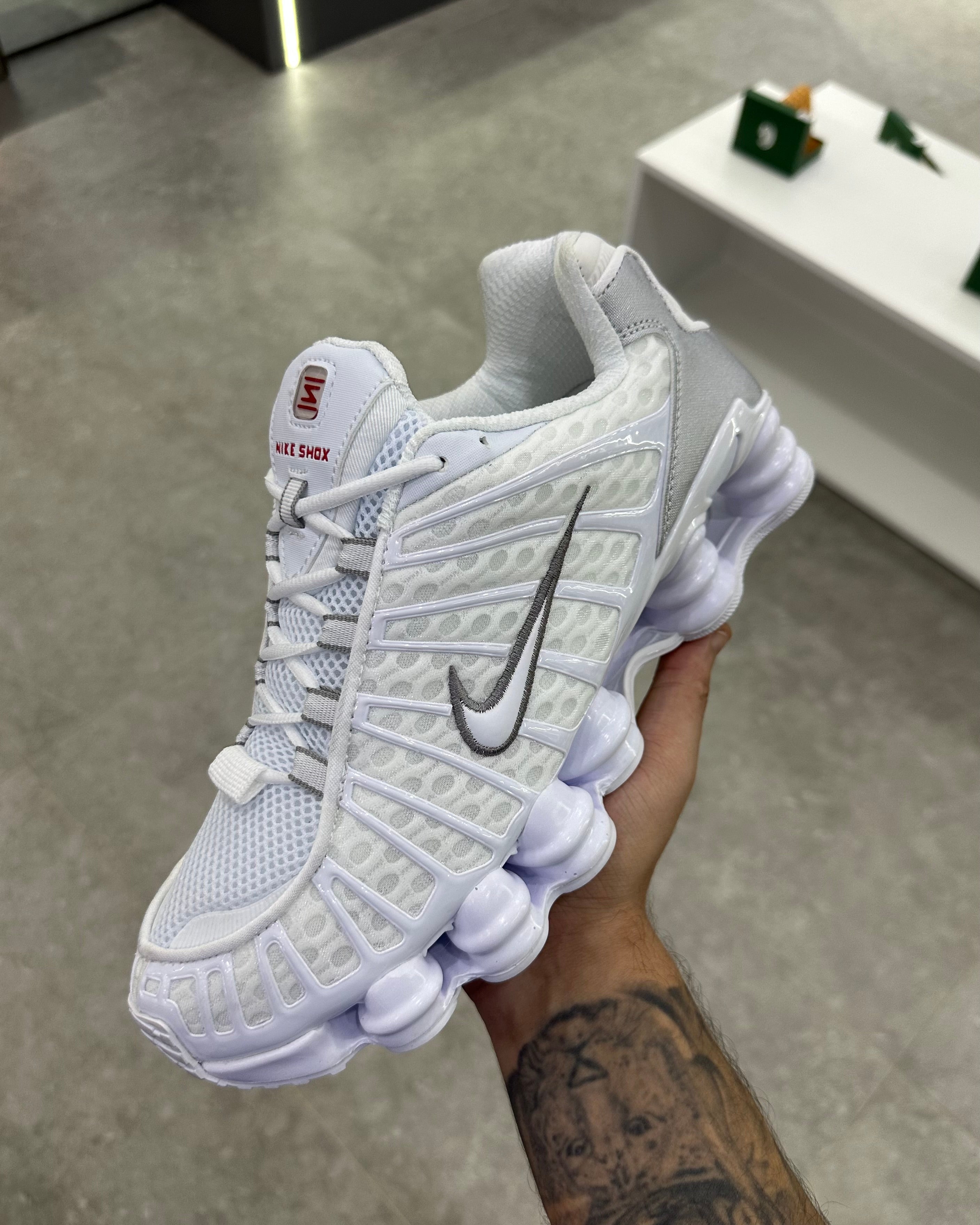 Nike Shox TL White Metallic Silver