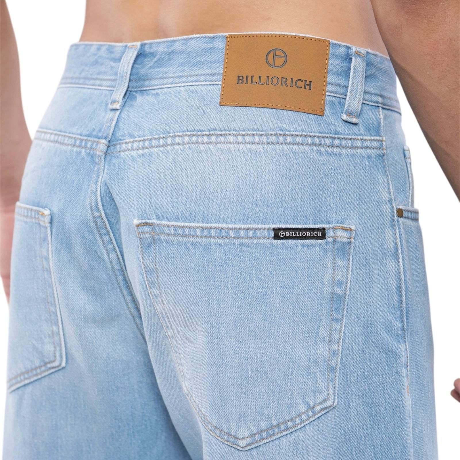 Billiorich Pantalon large en denim