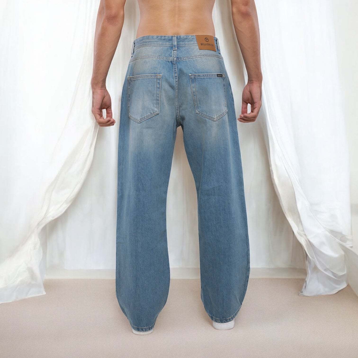Billiorich Pantalon large en denim