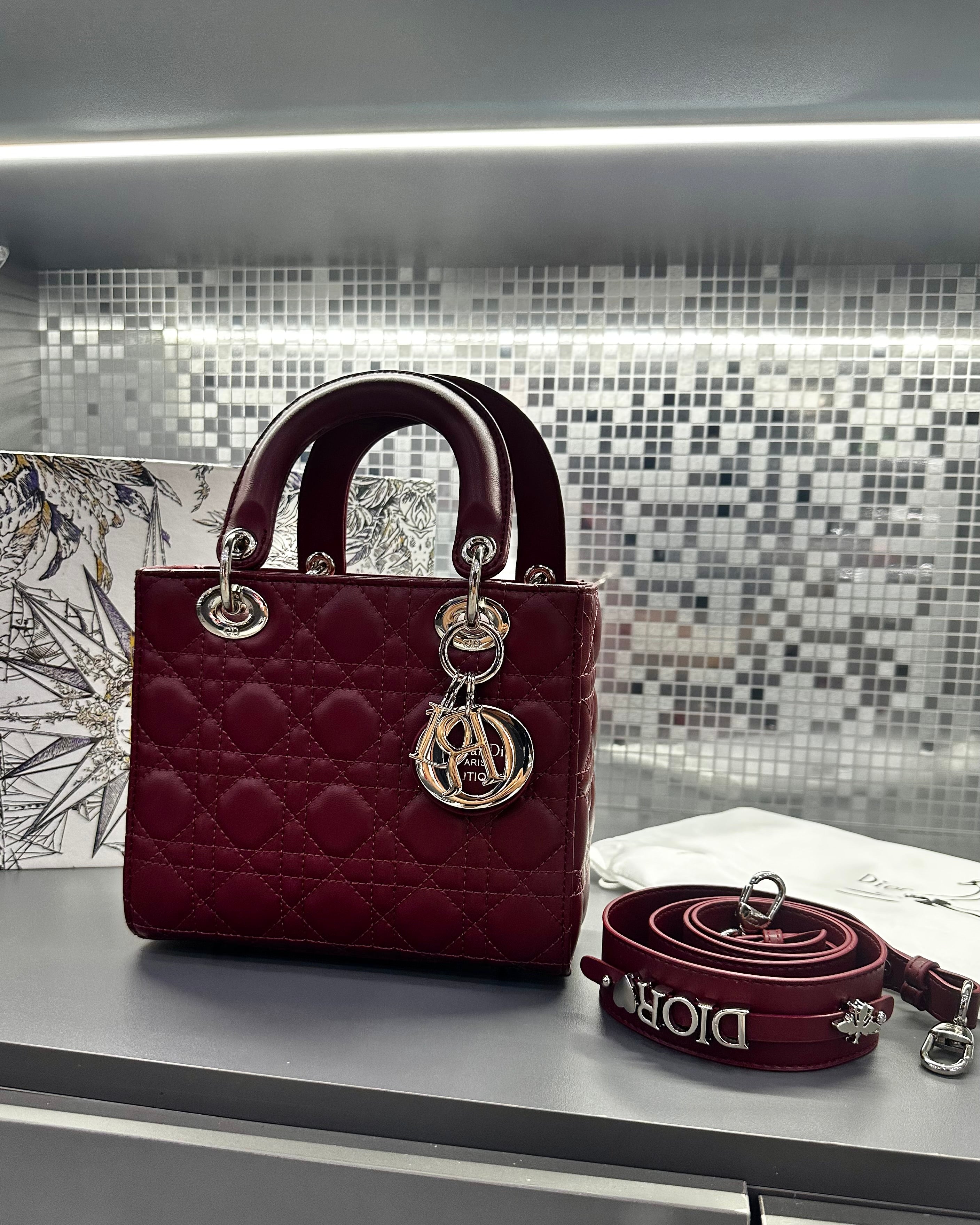 Dior Burgundy Cannage Leather Medium
Lady Dior