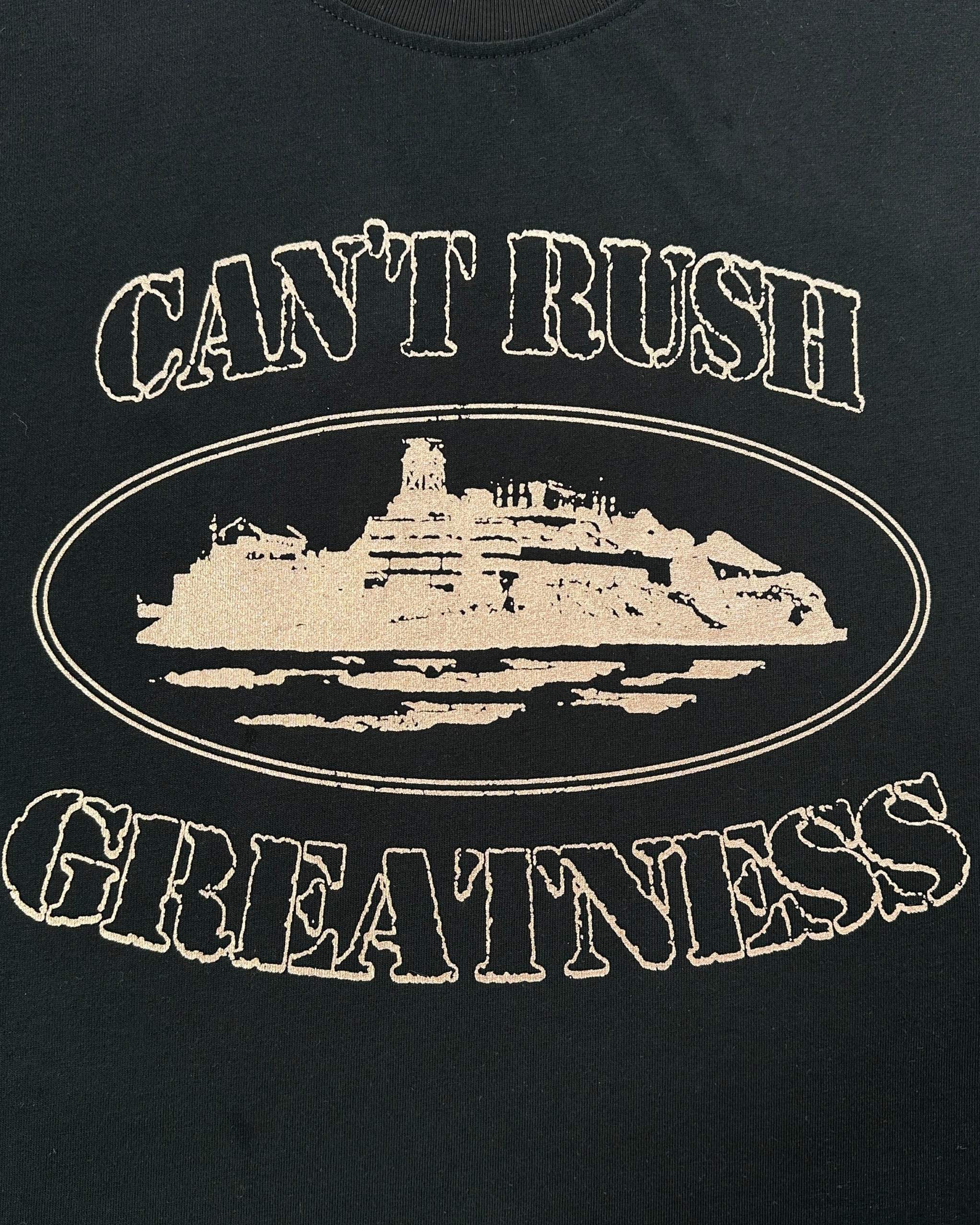 Corteiz × Cental Cee Can't Rush
Greatness Tee Black Men's - SS25