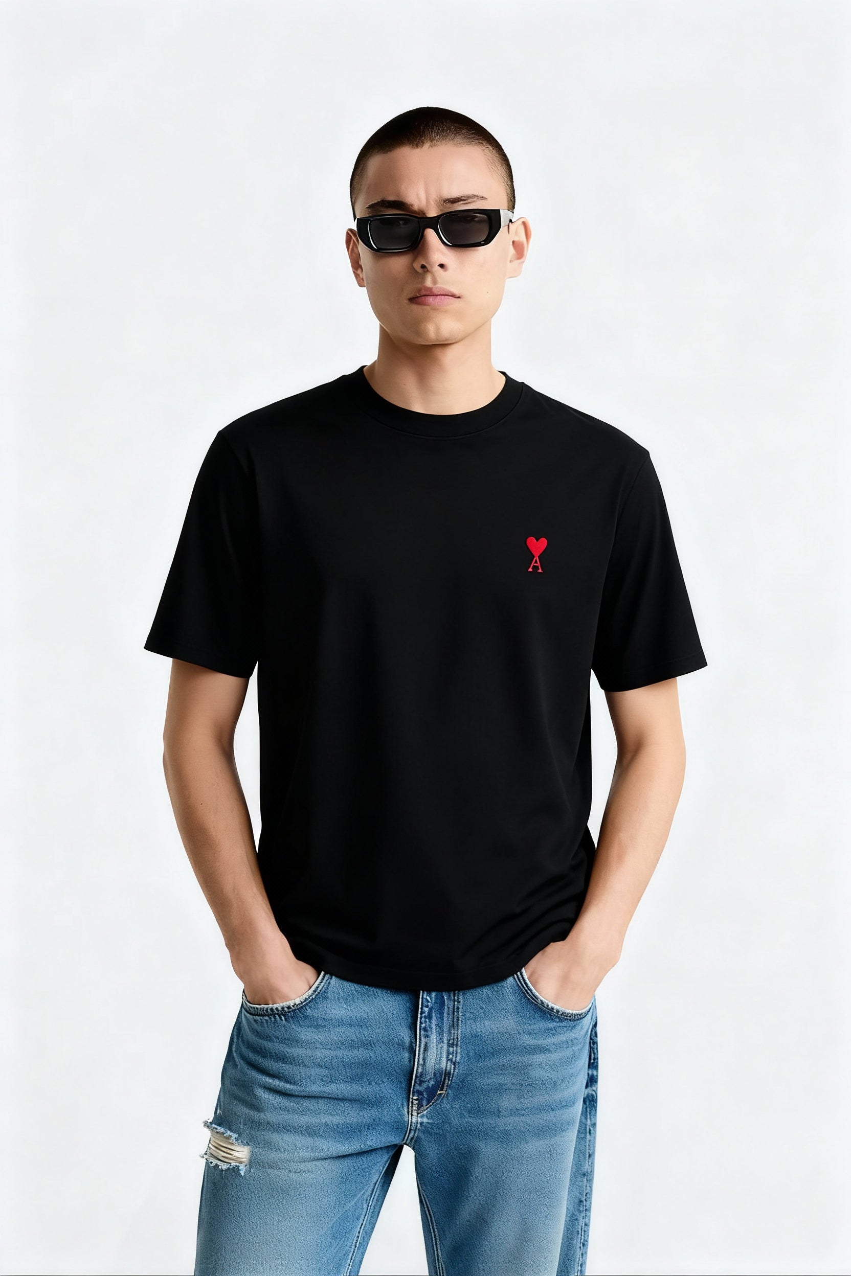 Ami De Coeur Organic Cotton Black Tee