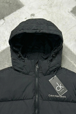 Calvin Klein Jeans Hooded Puffer Jacket - Black