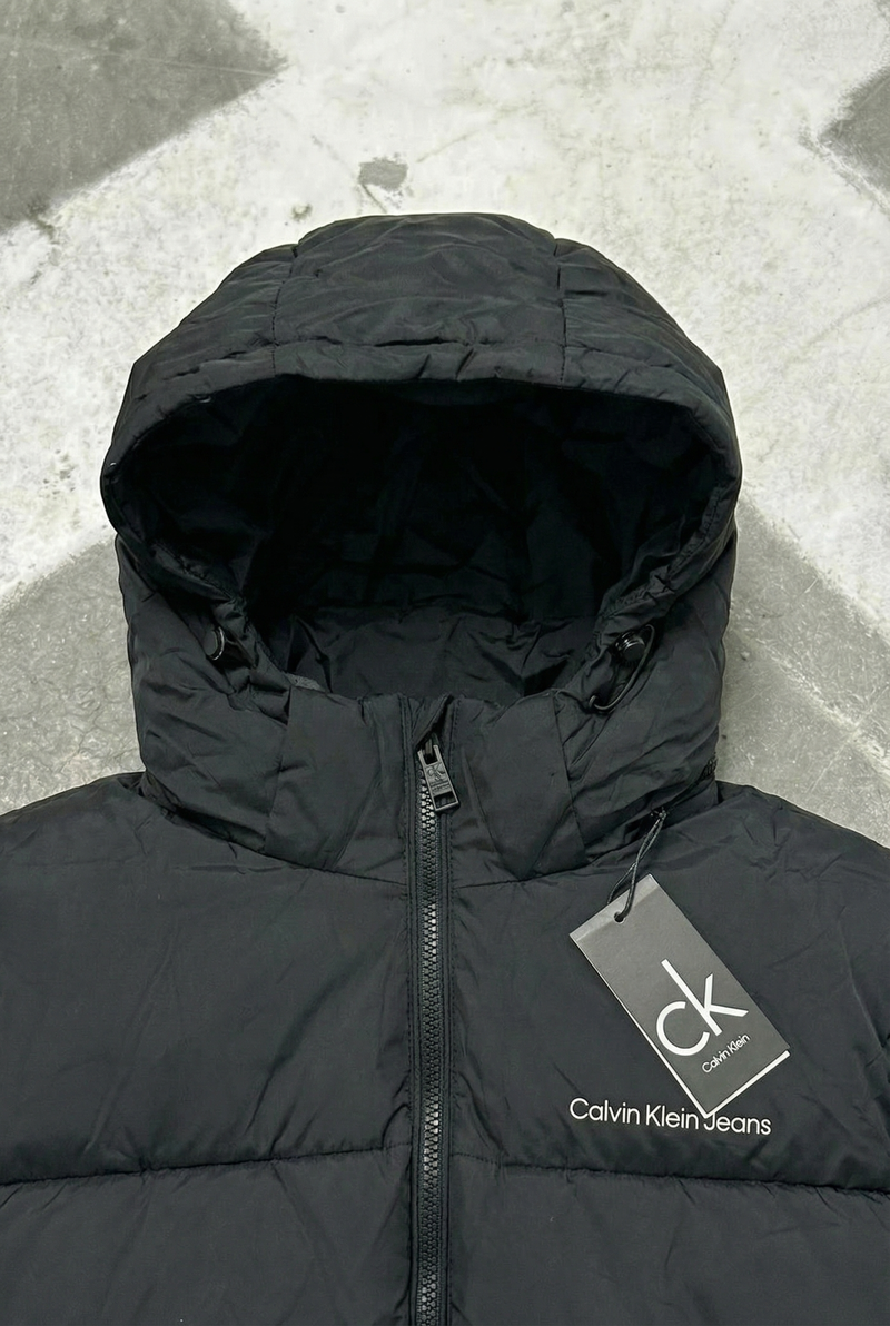 Calvin Klein Jeans Hooded Puffer Jacket - Black